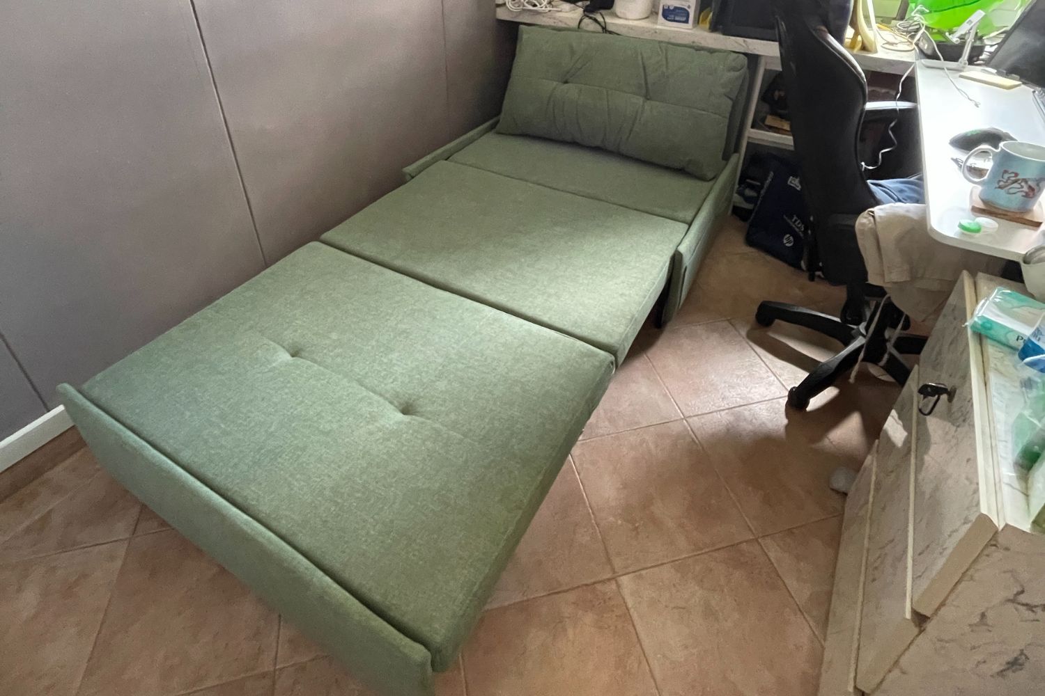 Ciabatta 106cm Green (Kitty 09) Fabric Sofa Bed Helena | Jul 24