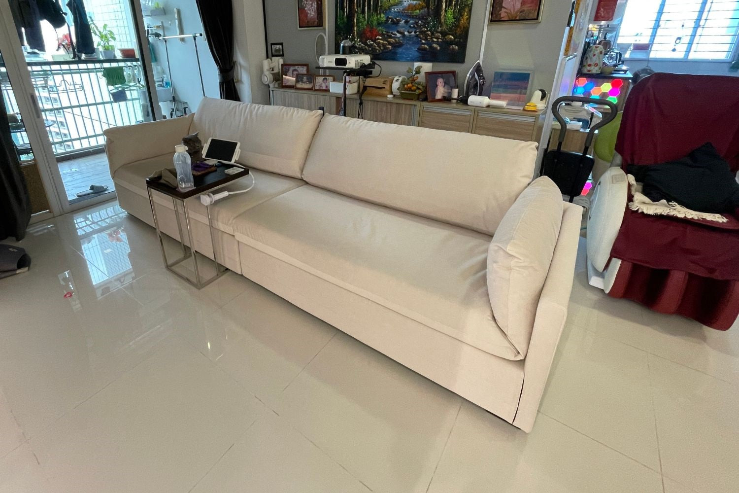Clara 300cm Beige Fabric Sofa Jack Lim | Jul 24