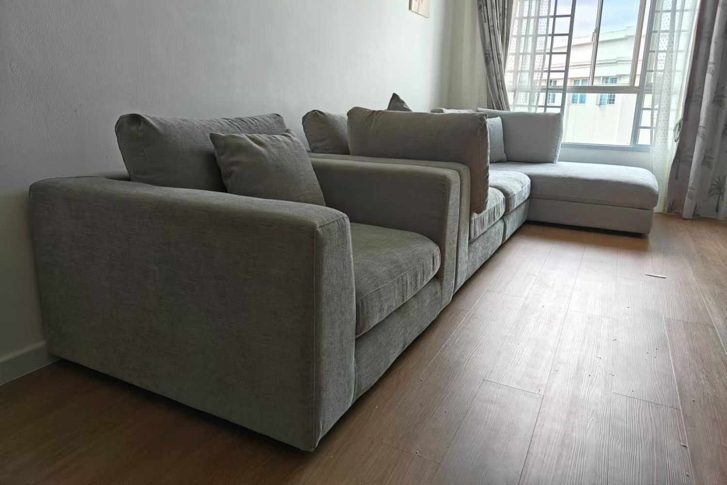 Claudia 280cm Grey Fabric L Shape Sectional Sofa Sourabh | Dec 24