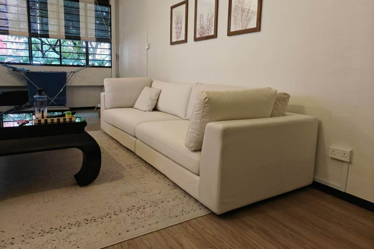 Claudia 280cm White Fabric Sofa Dianti | Jan 25