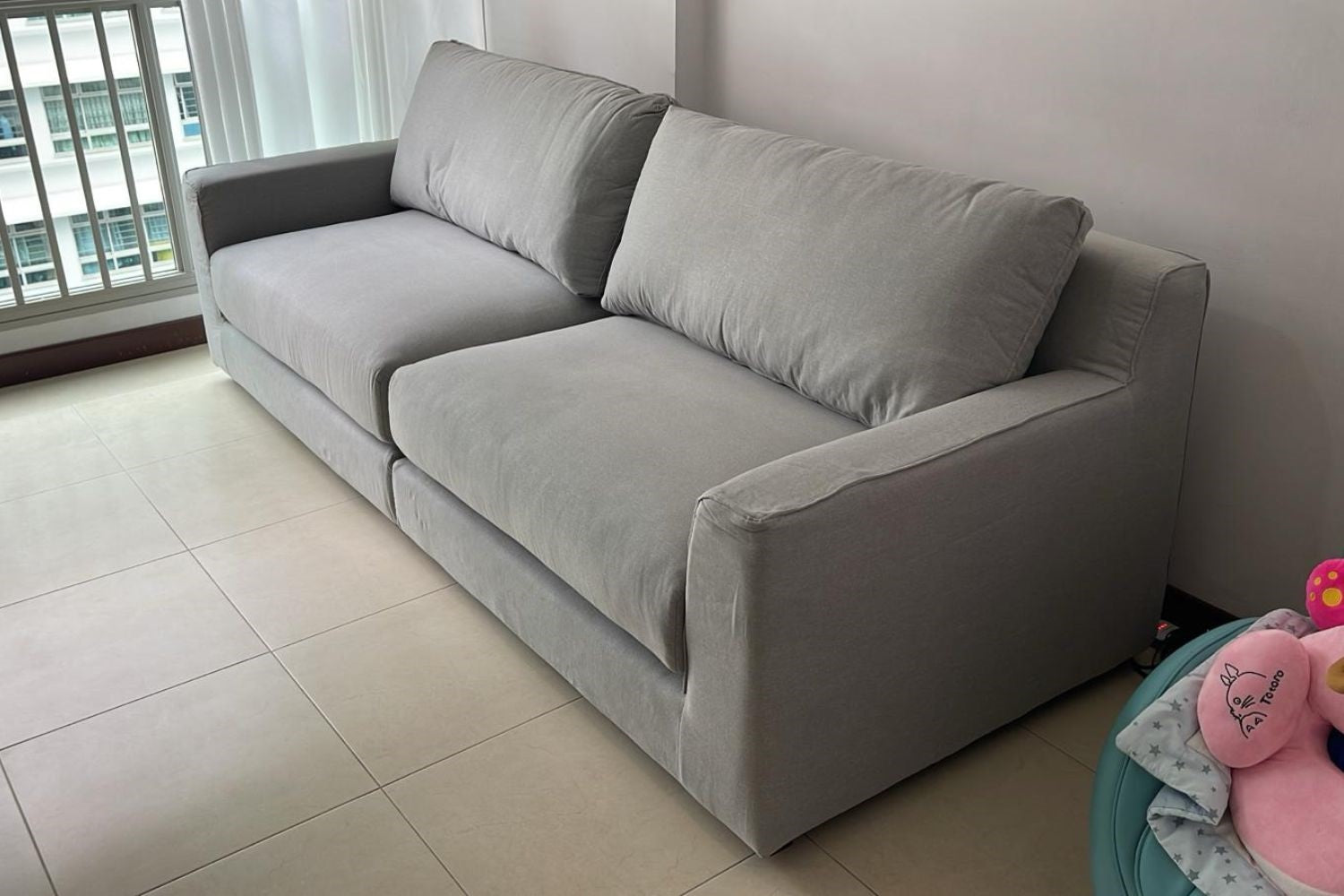 Comfort 260cm Grey Fabric Sofa Banky | Sep 24