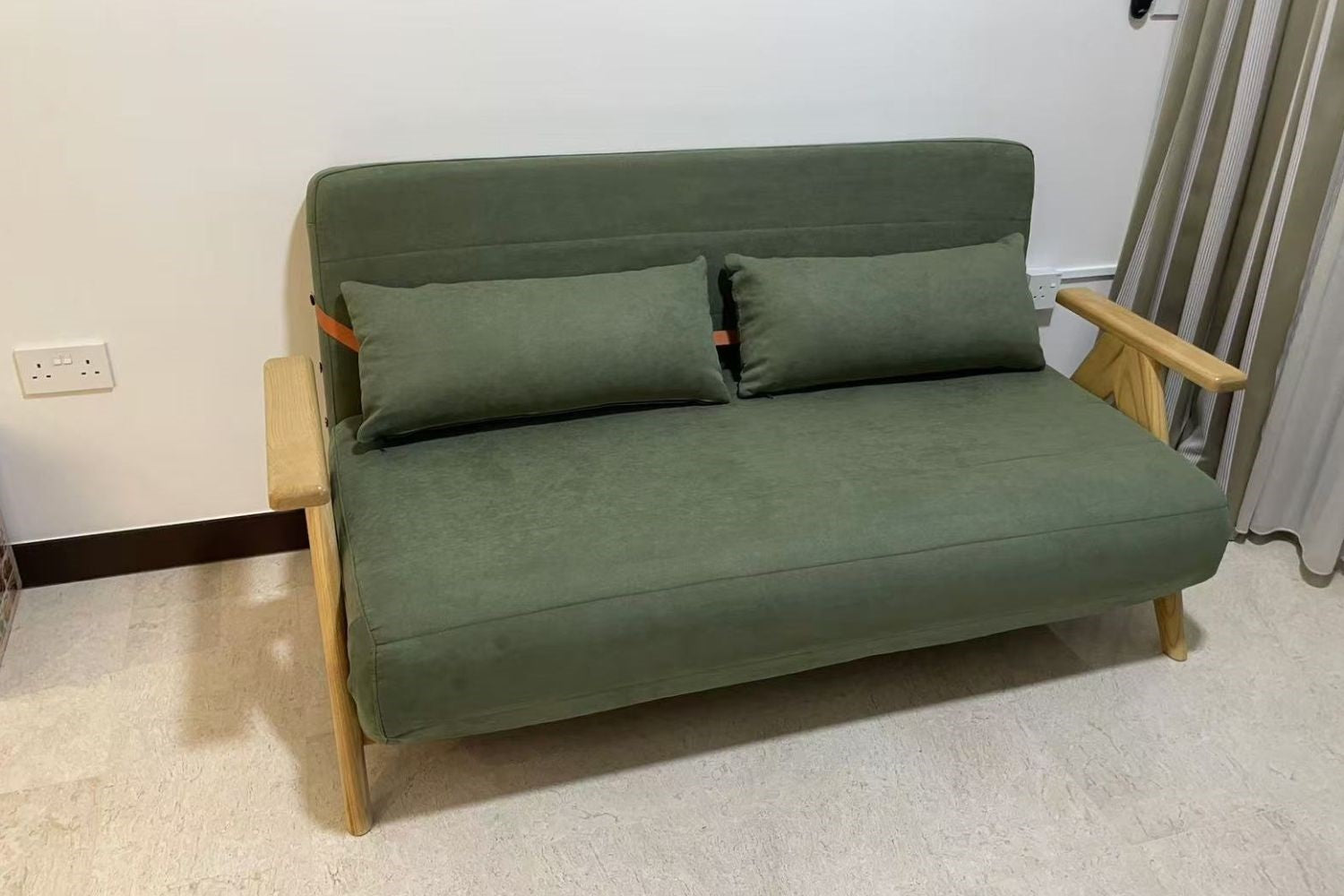 Corona 165cm green fabric sofa bed Gerard | Dec 24