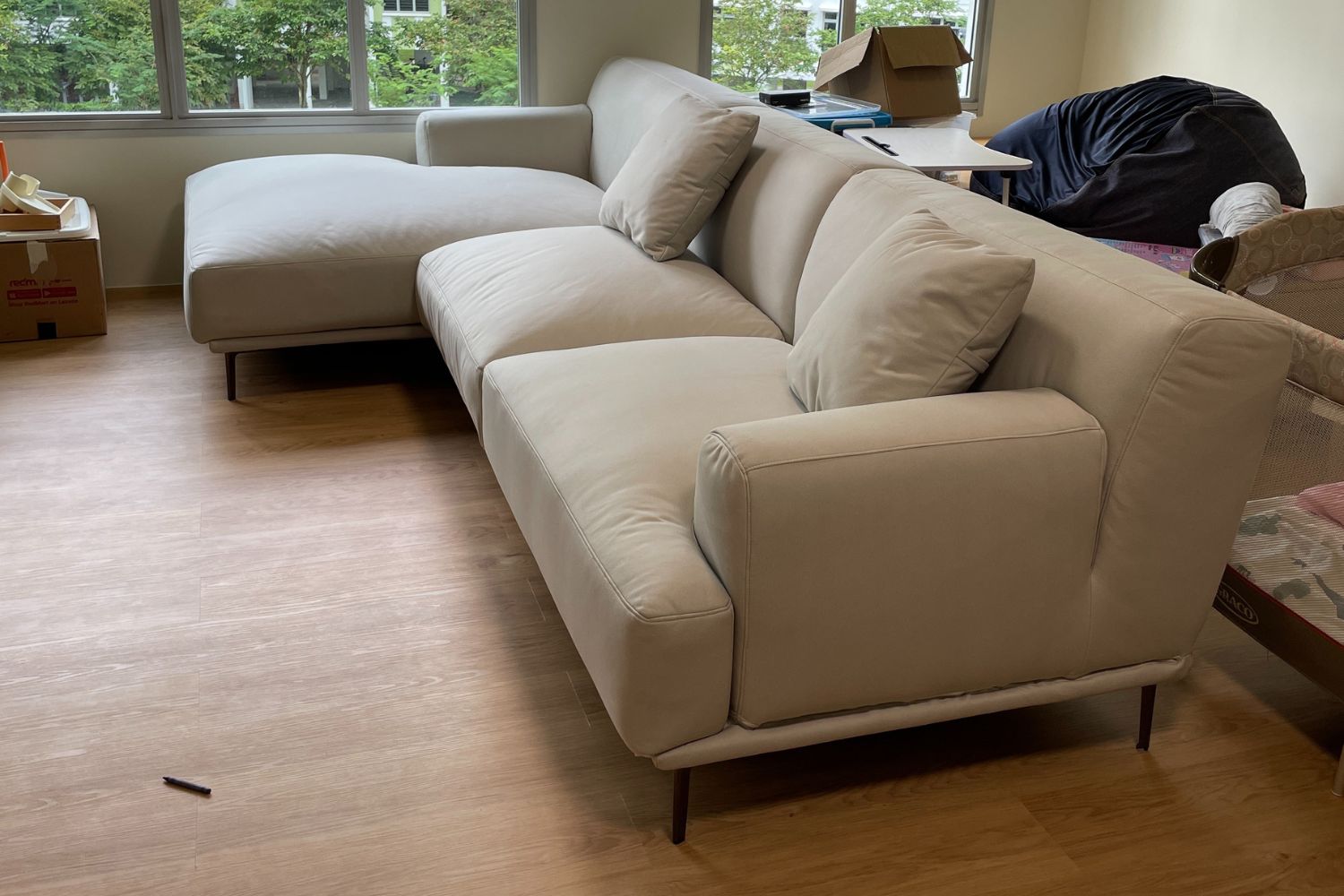 Crystal 315cm Grey Fabric Sectional Sofa Wendy | Sep 24