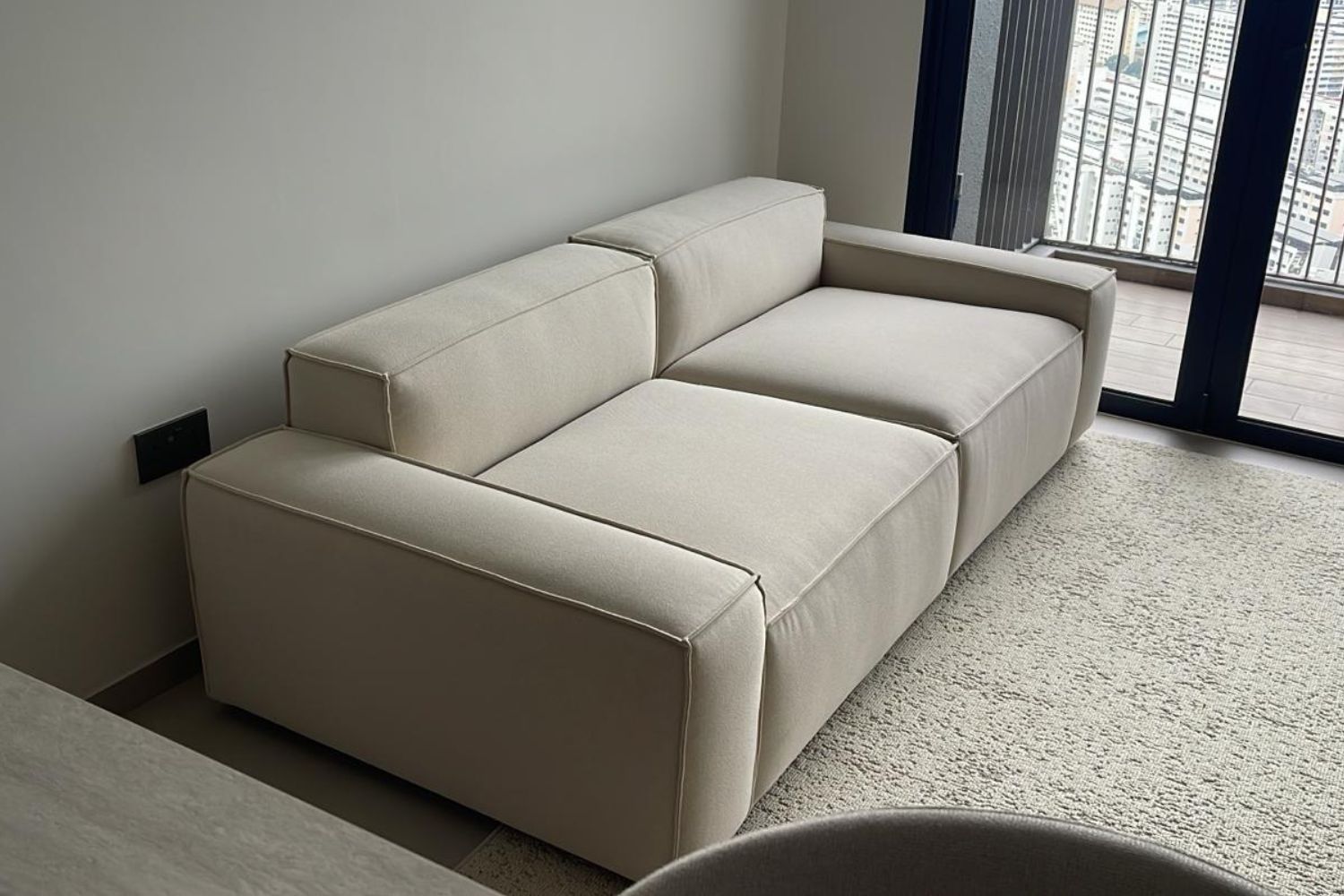 Cubix 215cm beige (Seattle 09) fabric sofa Britney Go | Apr 25