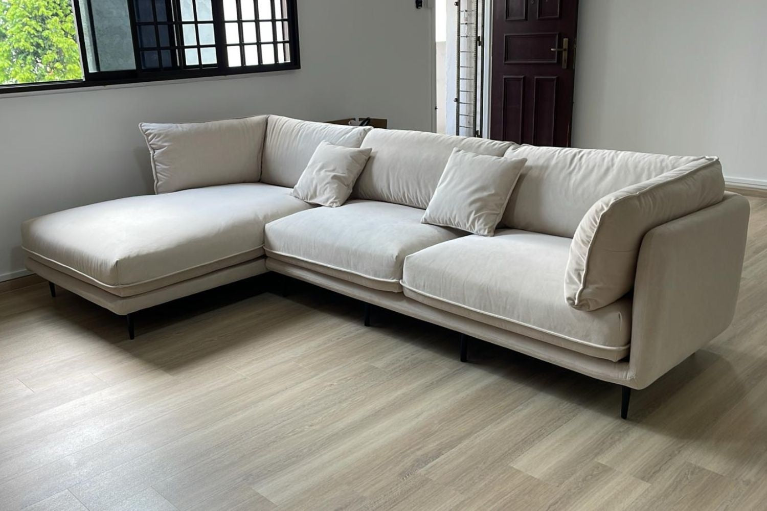 Cuddle 300cm Beige Fabric L Shape Sectional Sofa Derrick Huan | Mar 25