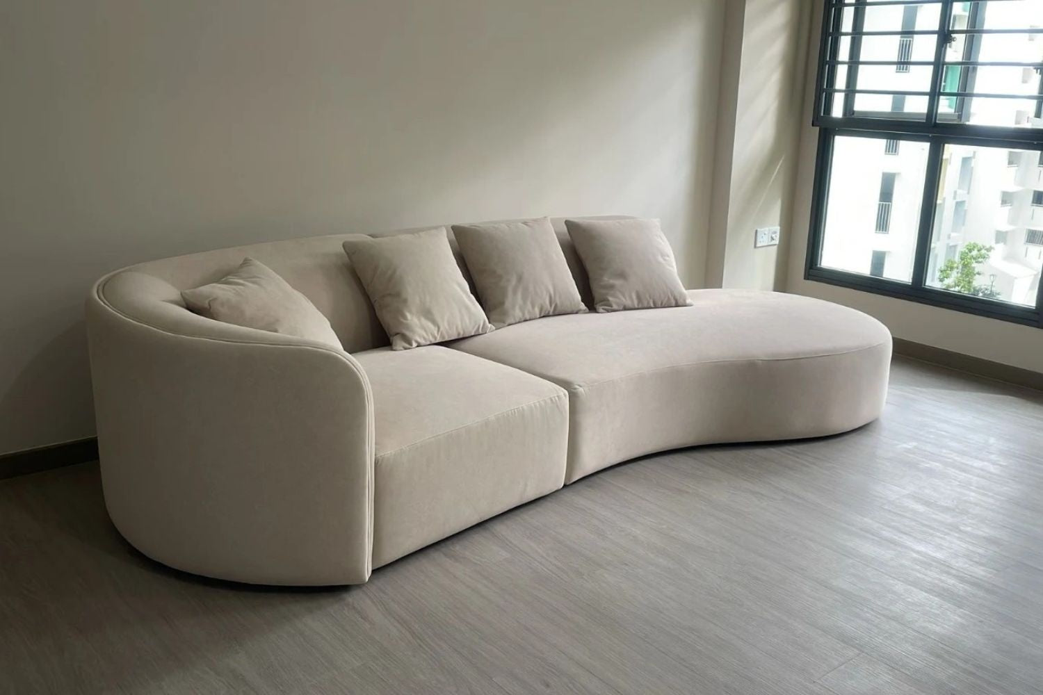 Cynthia 280cm Beige One Arm Fabric Sofa Hasanah Binte | Jul 25