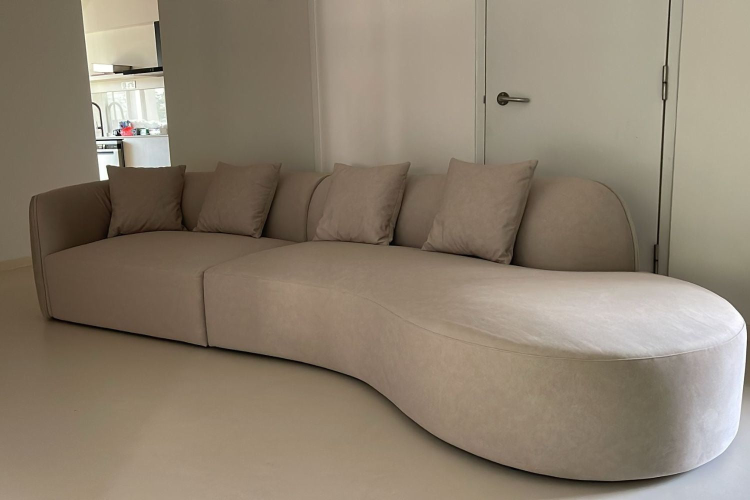 Cynthia 340cm Brown One Arm Fabric Sofa Nur Afisah | Oct 25