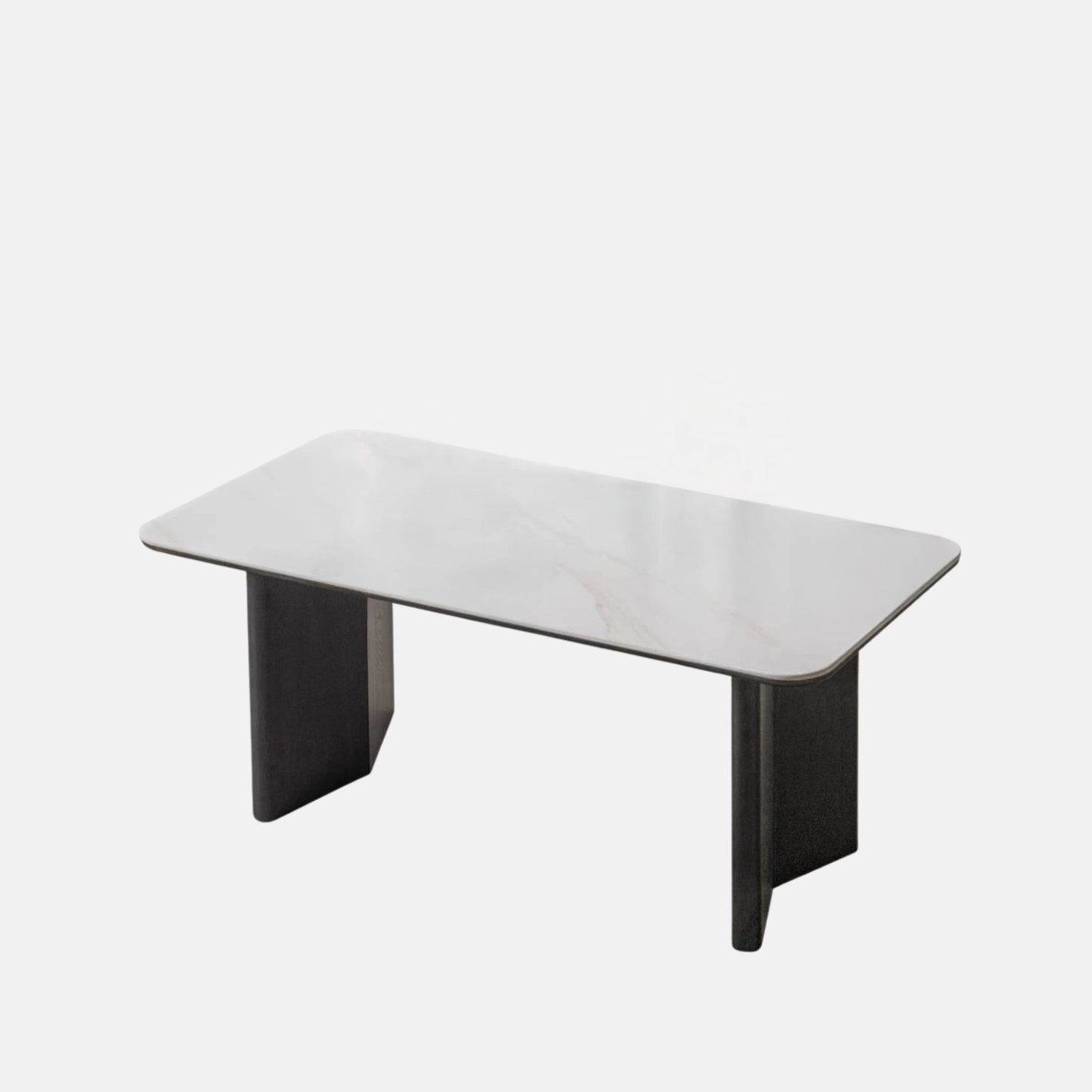 Tangent oak wood sintered stone dining table
