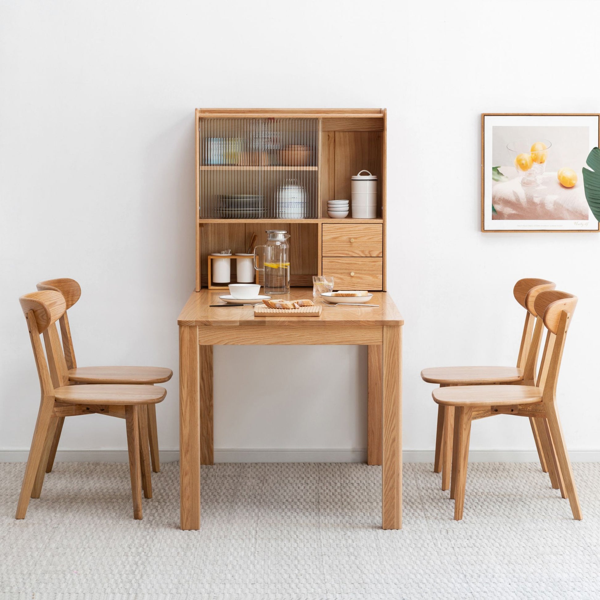 Tank oak wood chair in natural wood finish