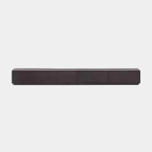 Ted rubberwood TV console in black finish