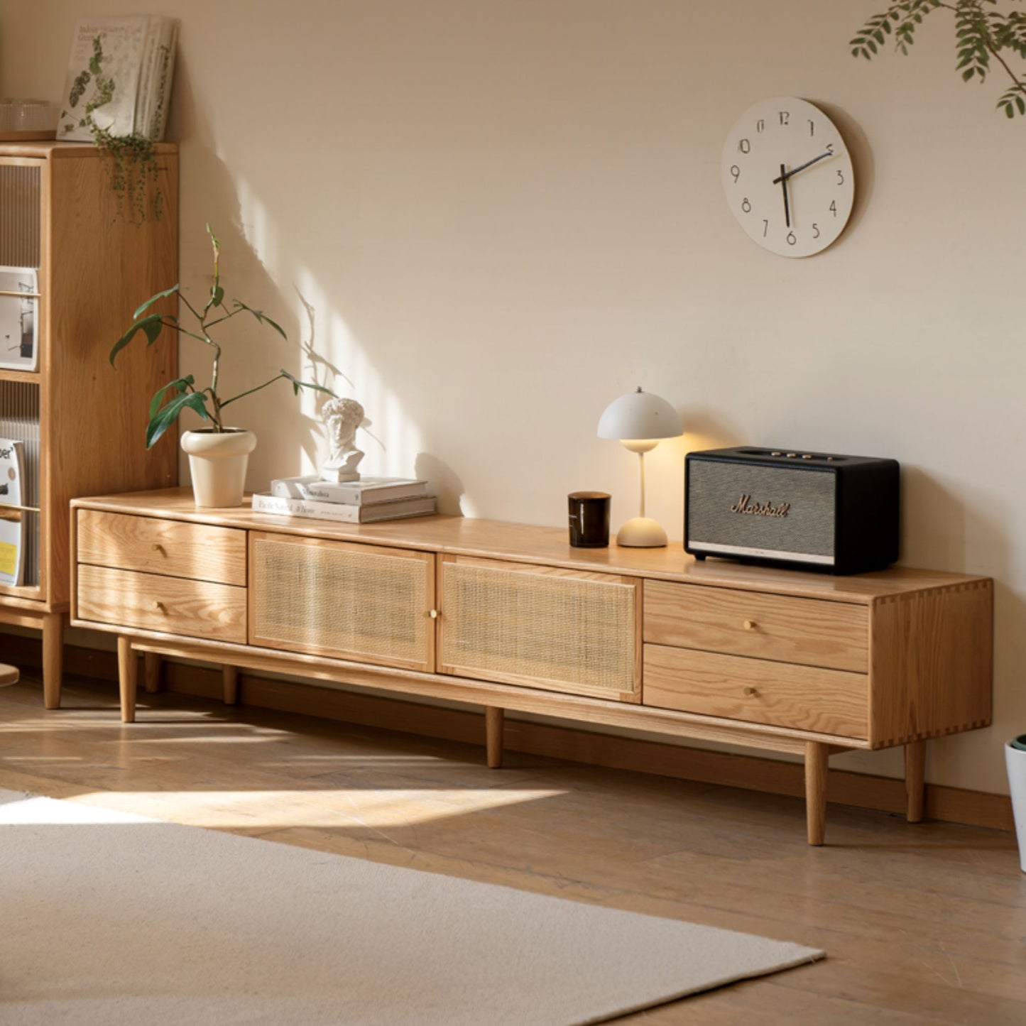 Teresa natural wood colour oak wood tv console