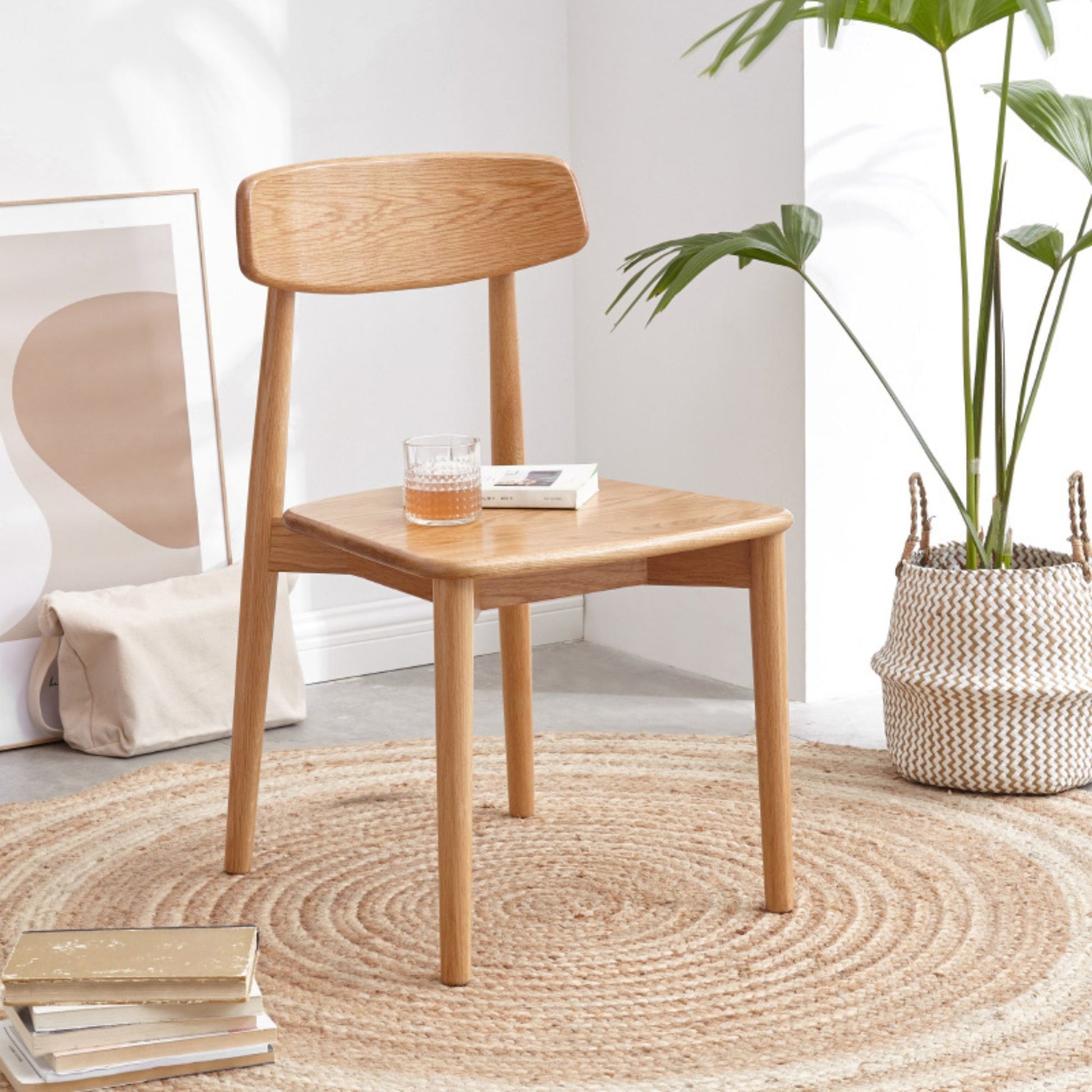 Terra oak wood chair in natural wood finish