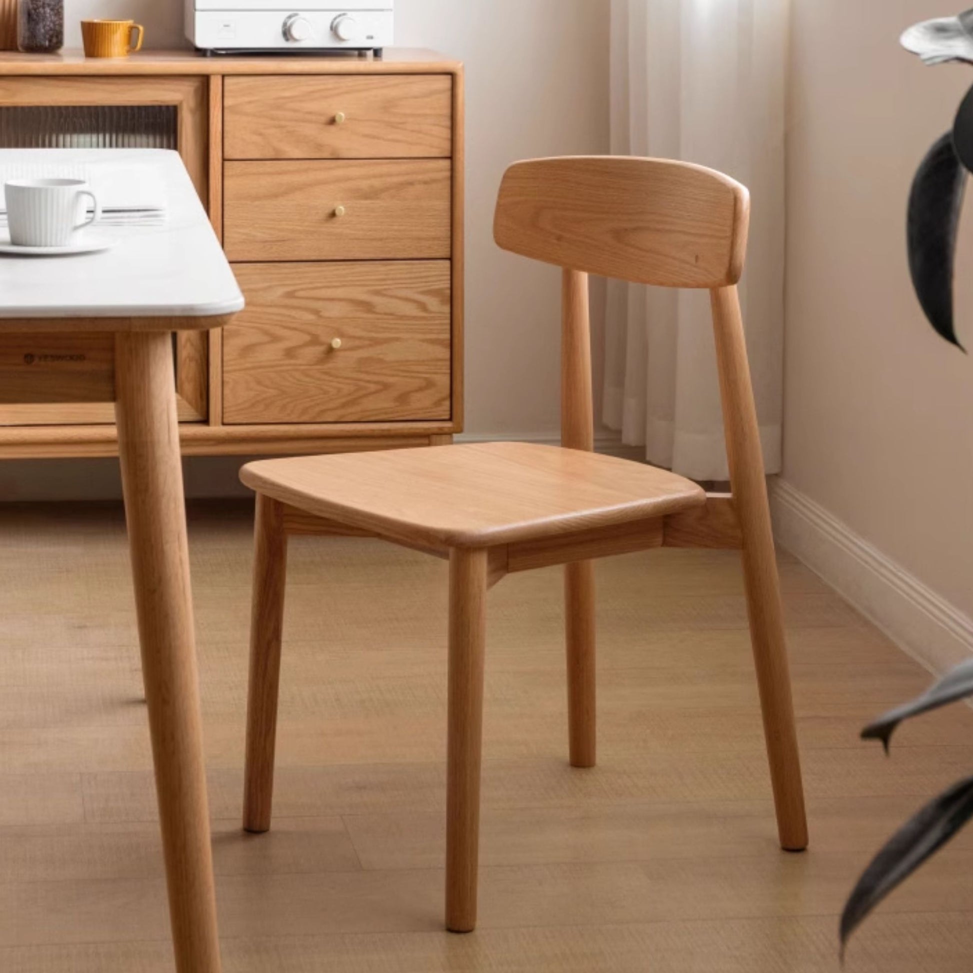 Terra oak wood chair in natural wood finish