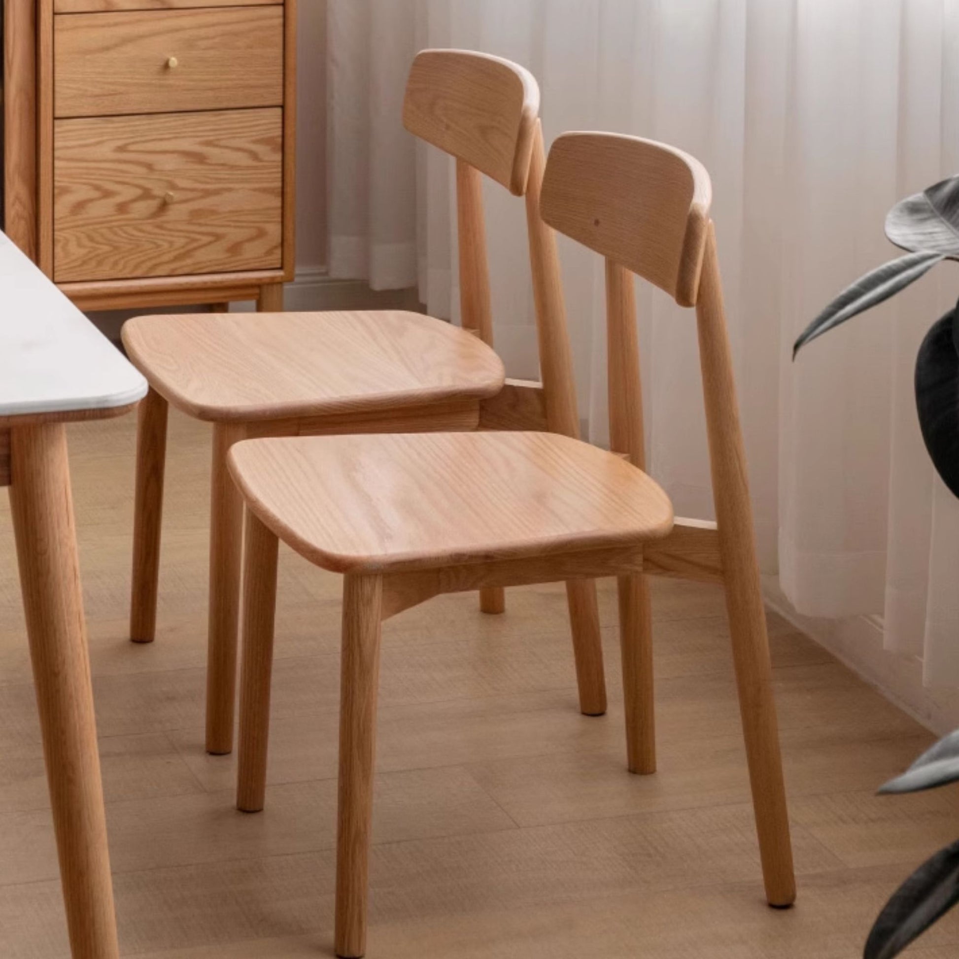 Terra oak wood chair in natural wood finish