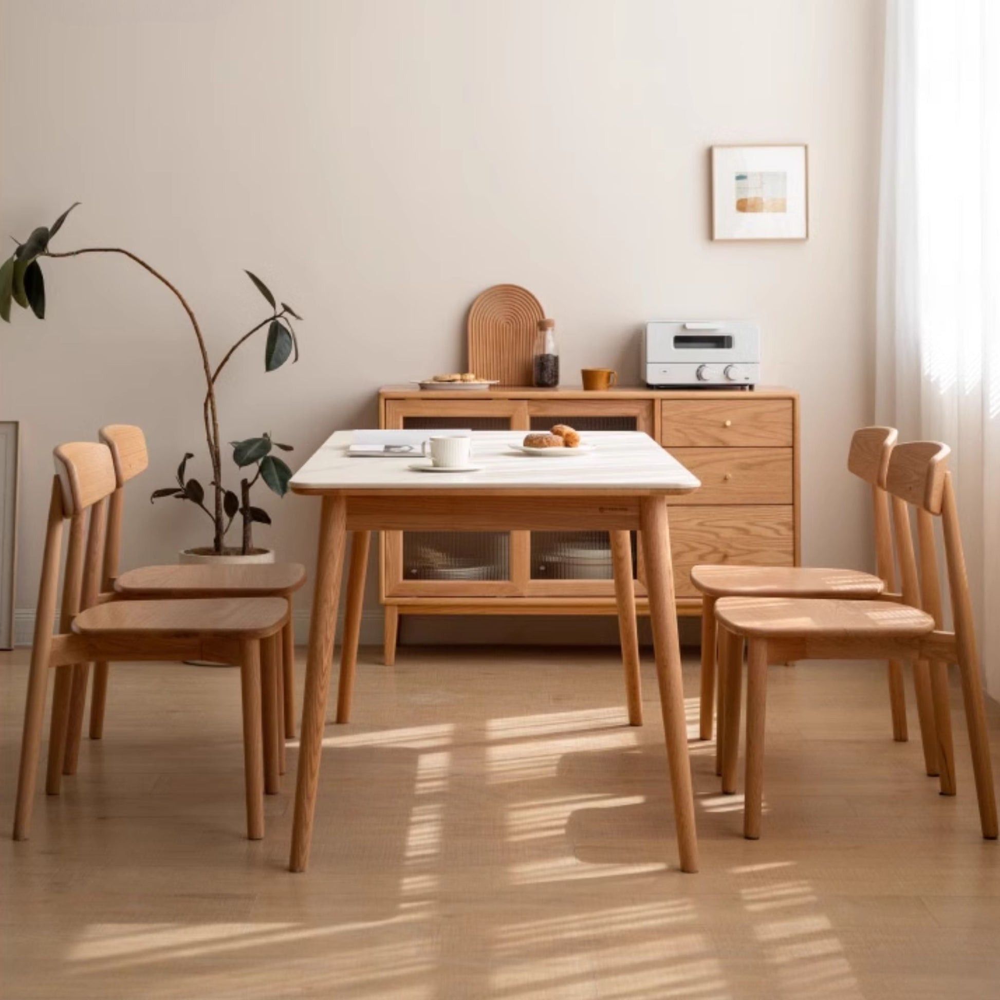 Terra oak wood chair in natural wood finish