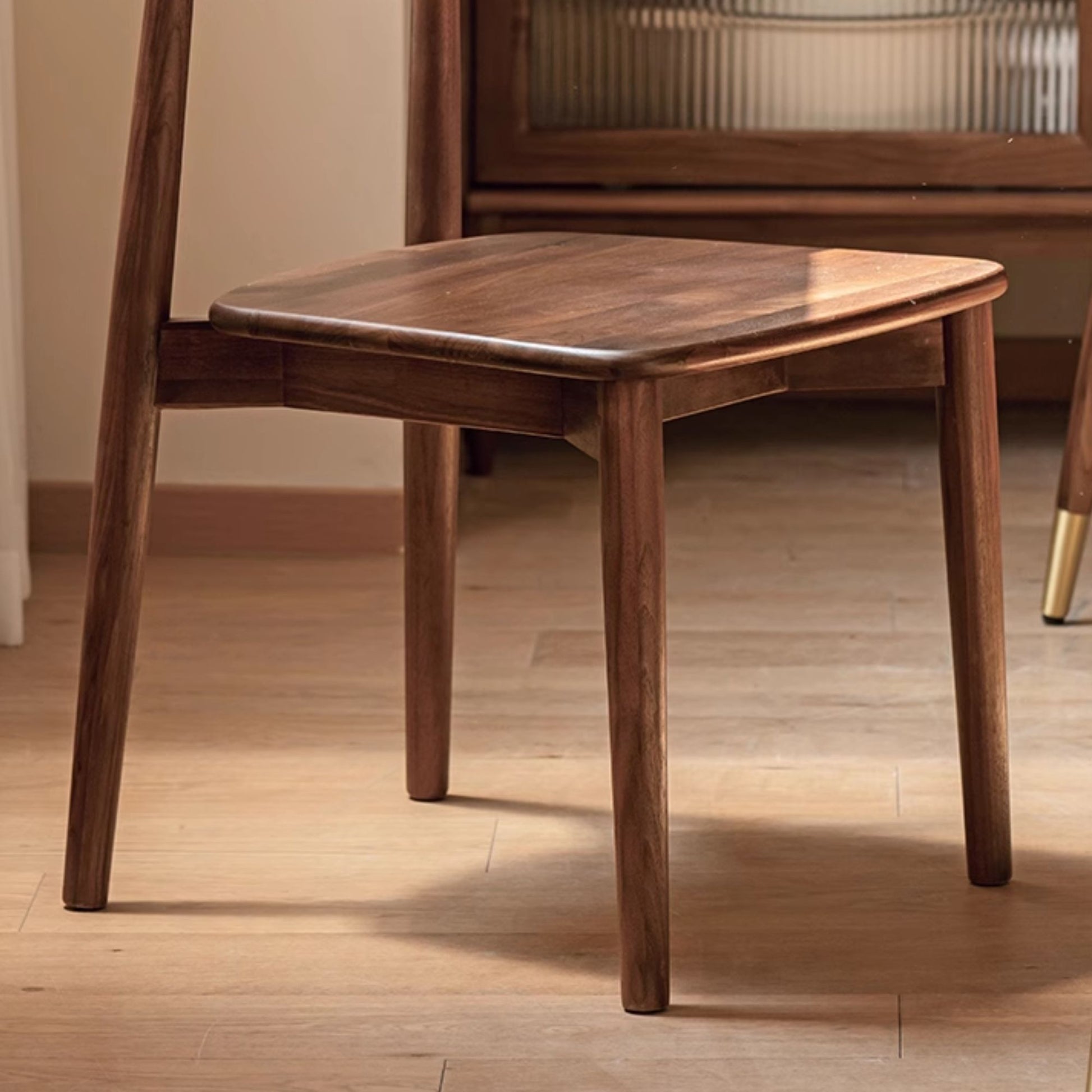 Terra oak wood chair in walnut finish