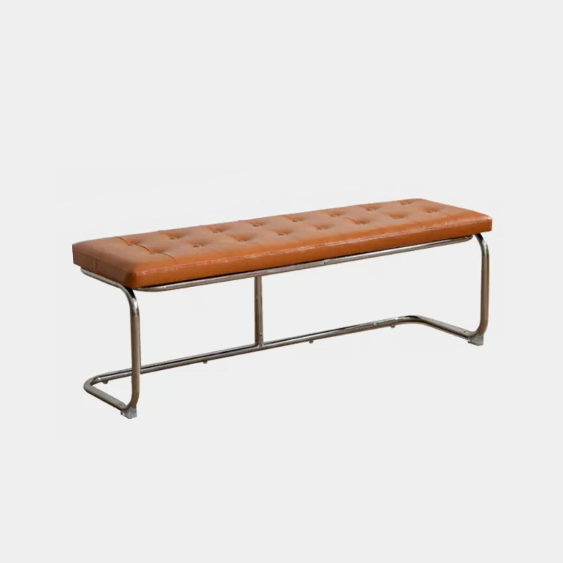 Theo stainless steel bench brown