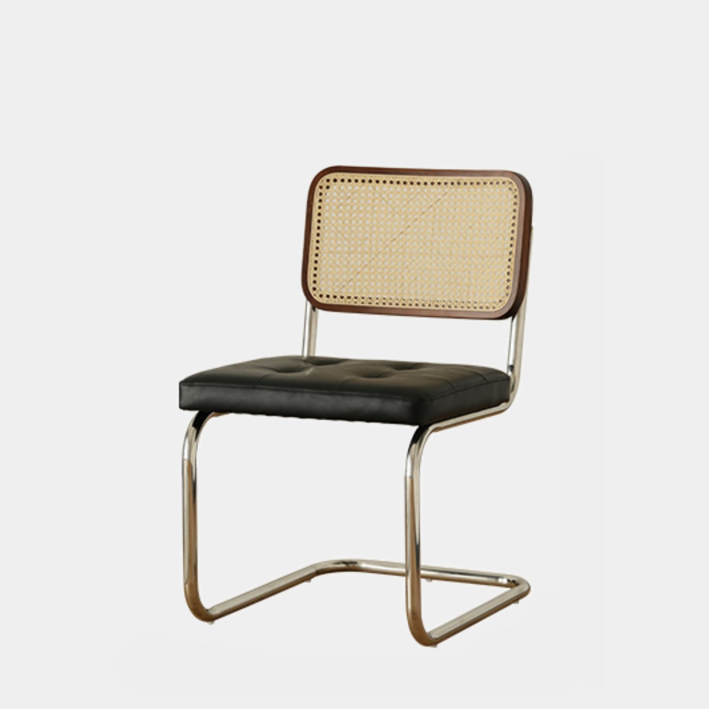 Theo stainless steel black dining chair