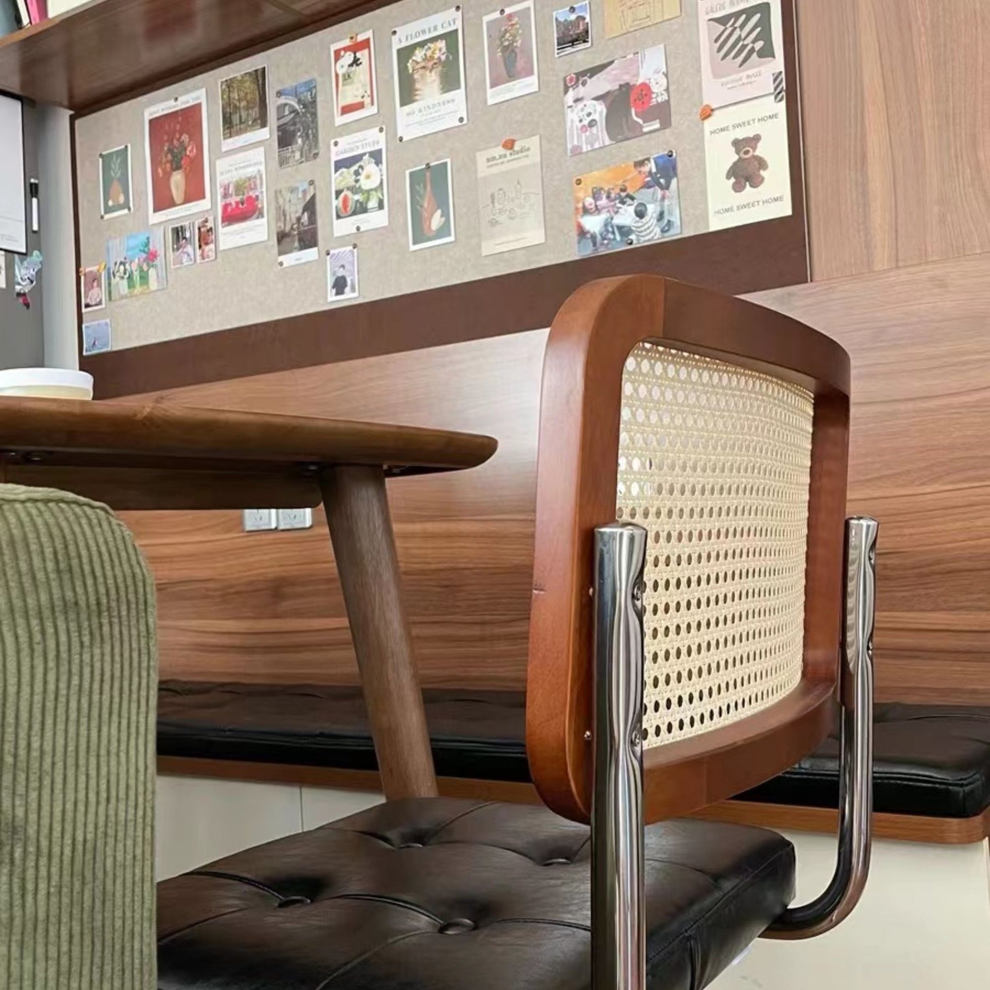 Theo stainless steel black dining chair