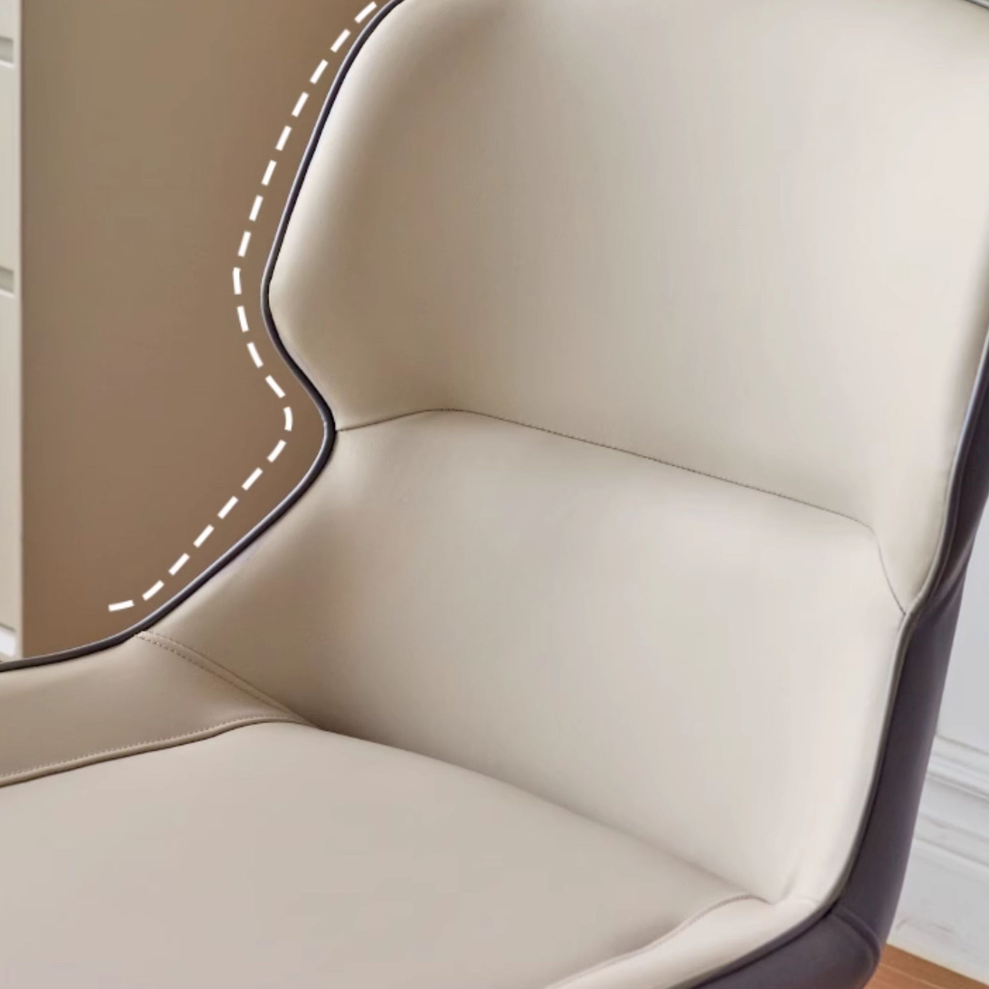 Tivo carbon steel faux leather chair grey base, grey side