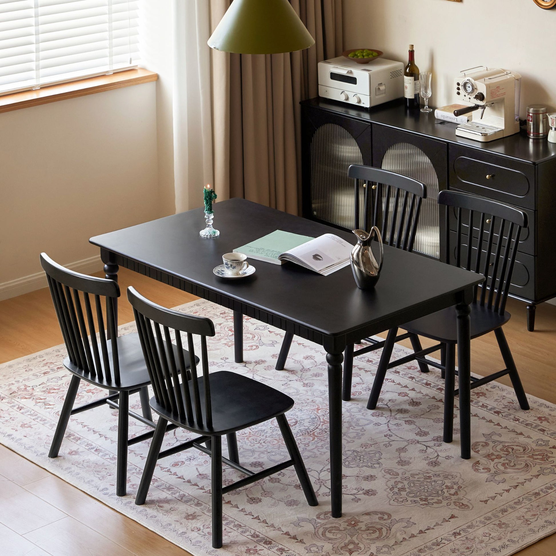 Toby rubberwood chair in black finish