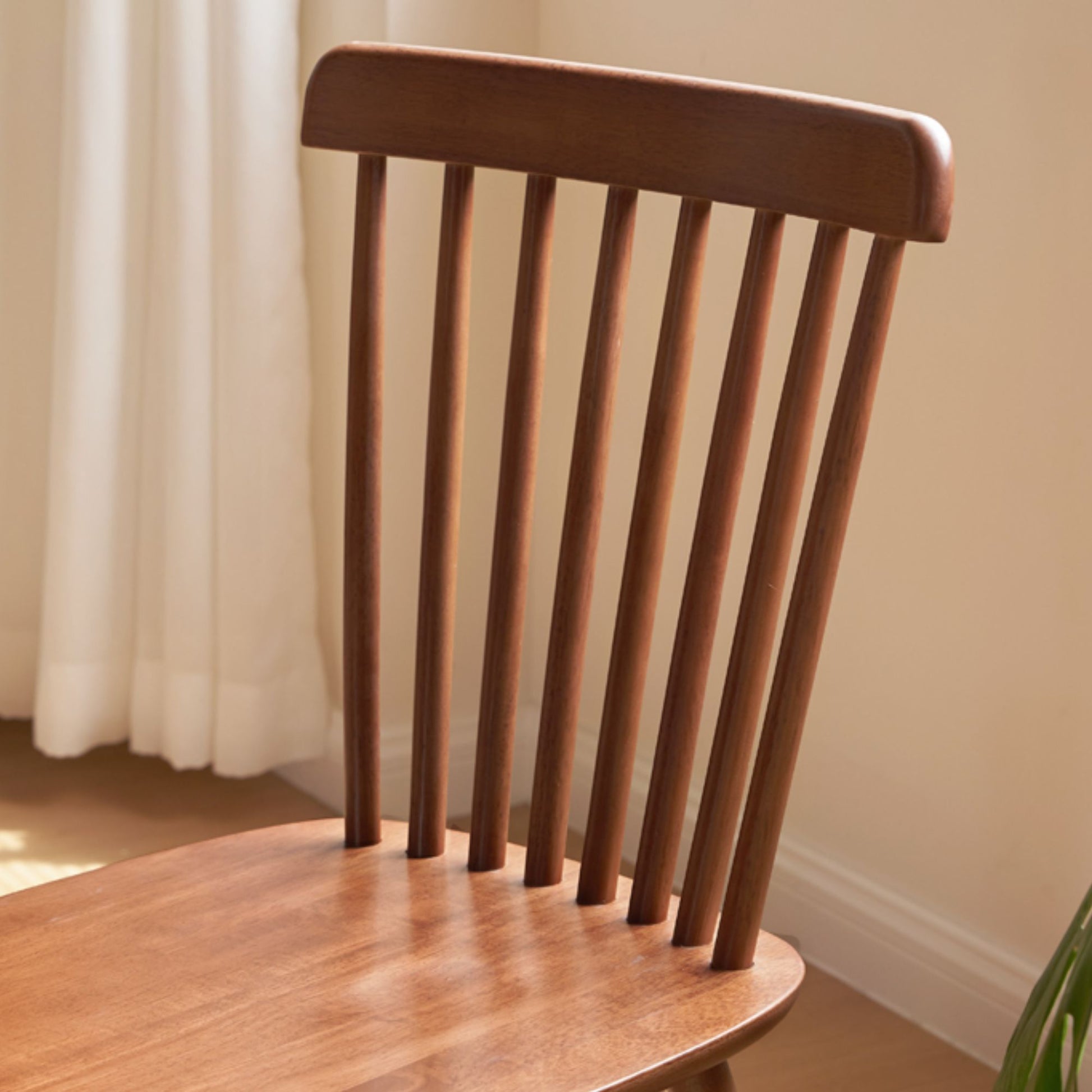 Toby rubberwood chair in brown finish