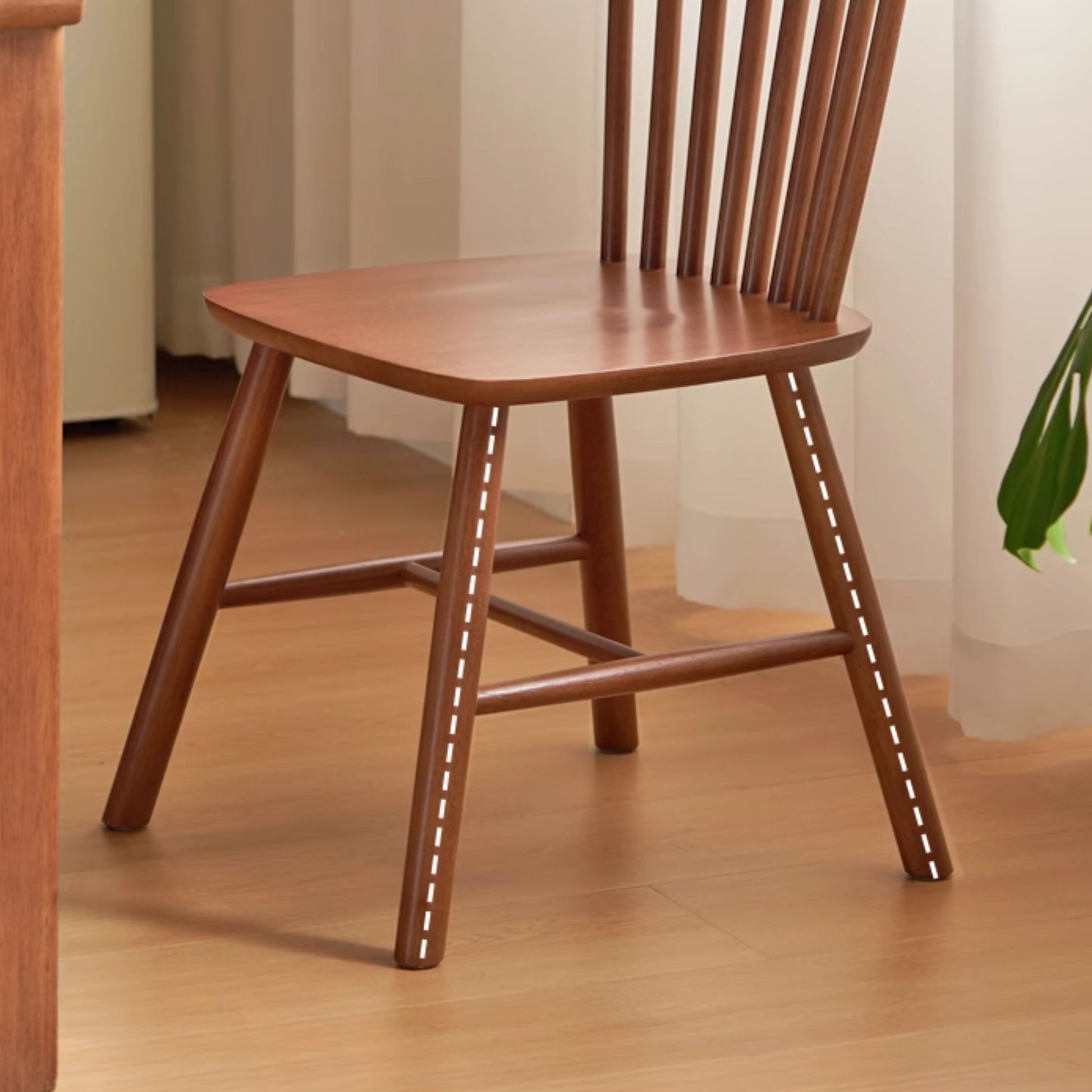Toby rubberwood chair in brown finish
