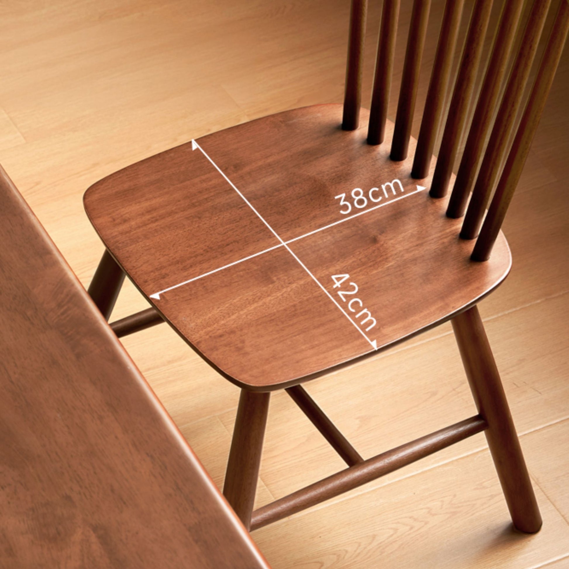 Toby rubberwood chair in brown finish
