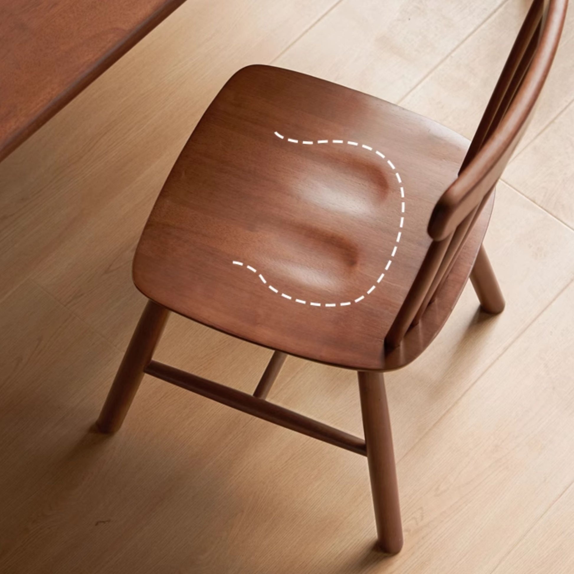 Toby rubberwood chair in brown finish