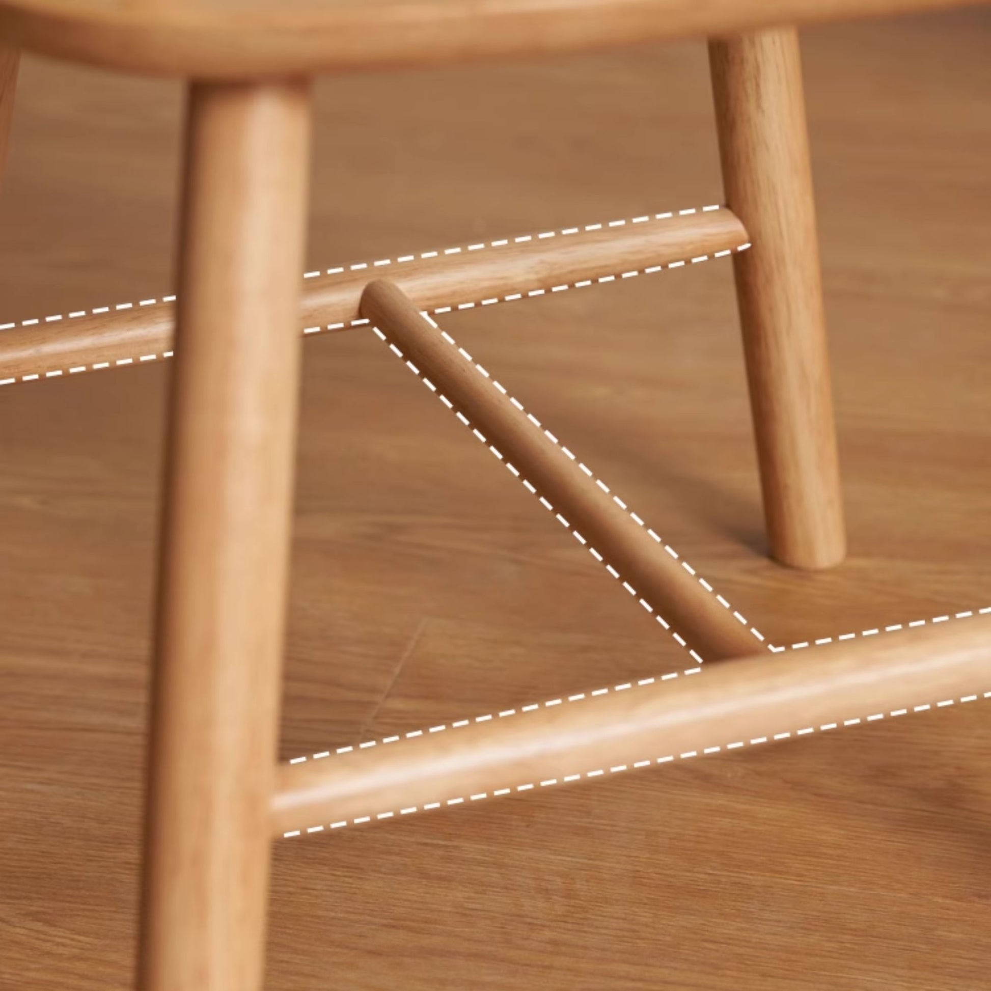 Toby rubberwood chair in natural wood finish