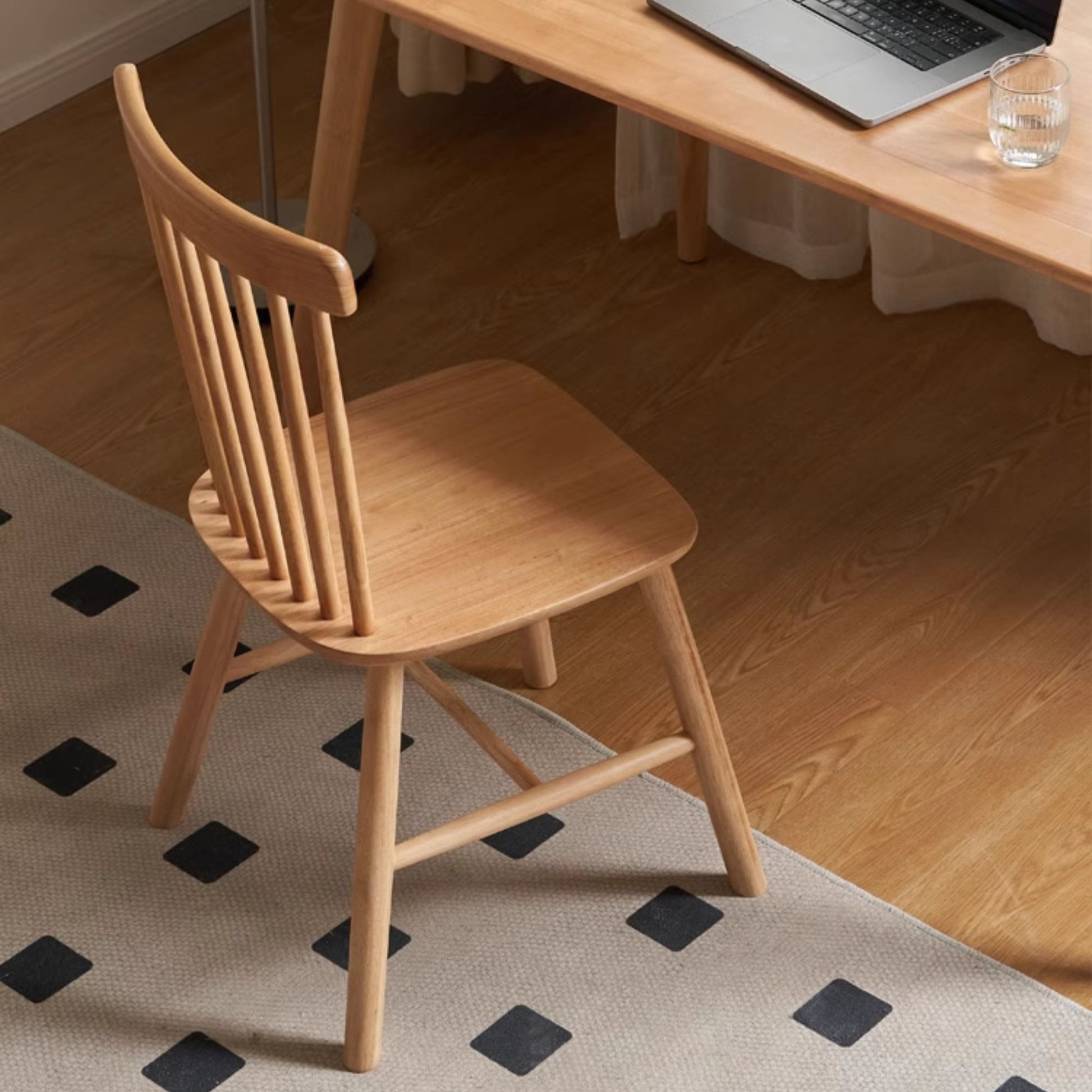 Toby rubberwood chair in natural wood finish