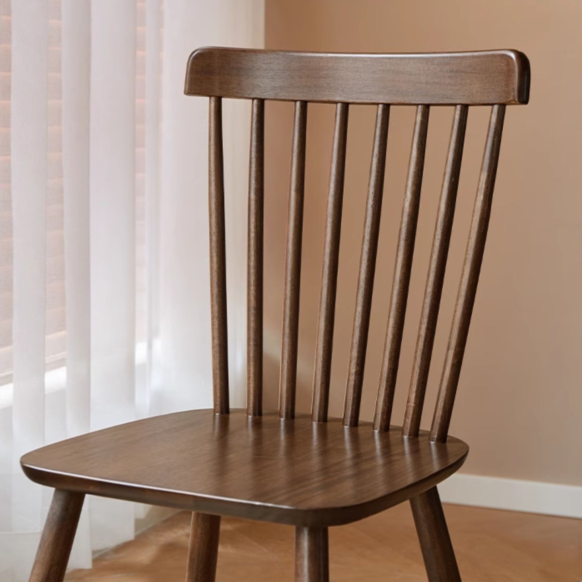 Toby rubberwood chair in walnut finish