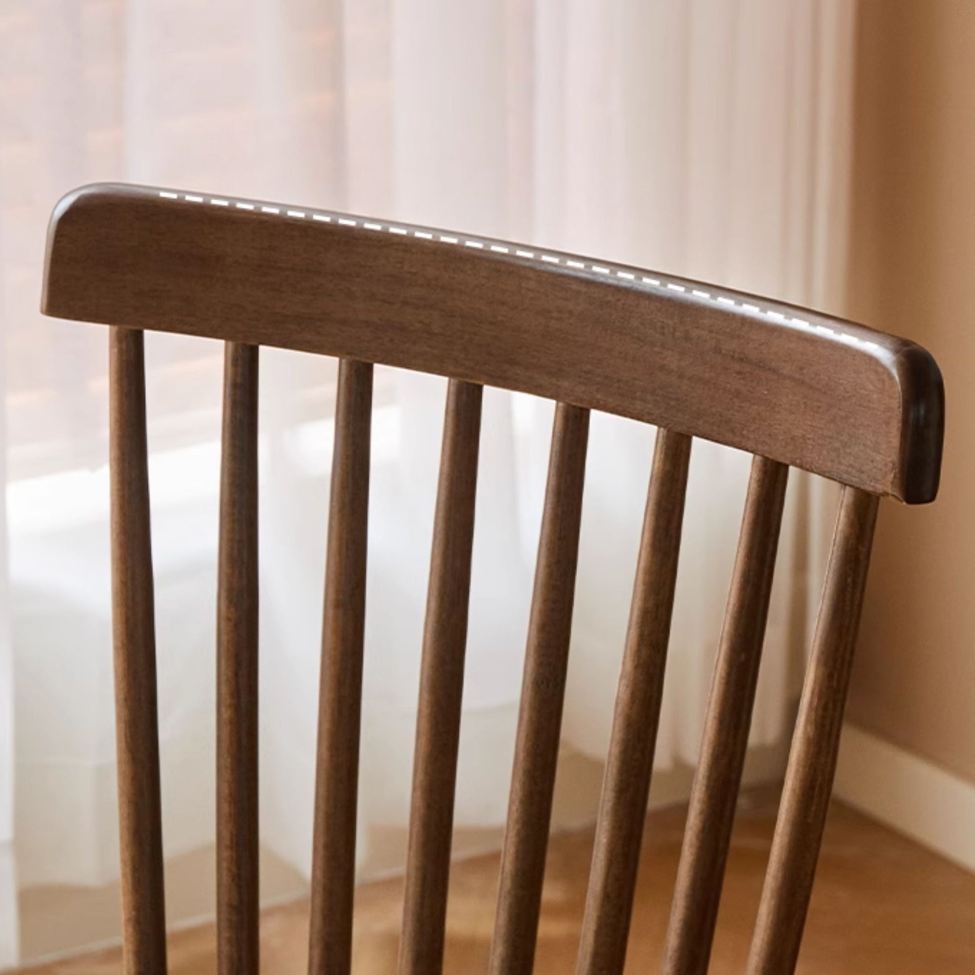 Toby rubberwood chair in walnut finish