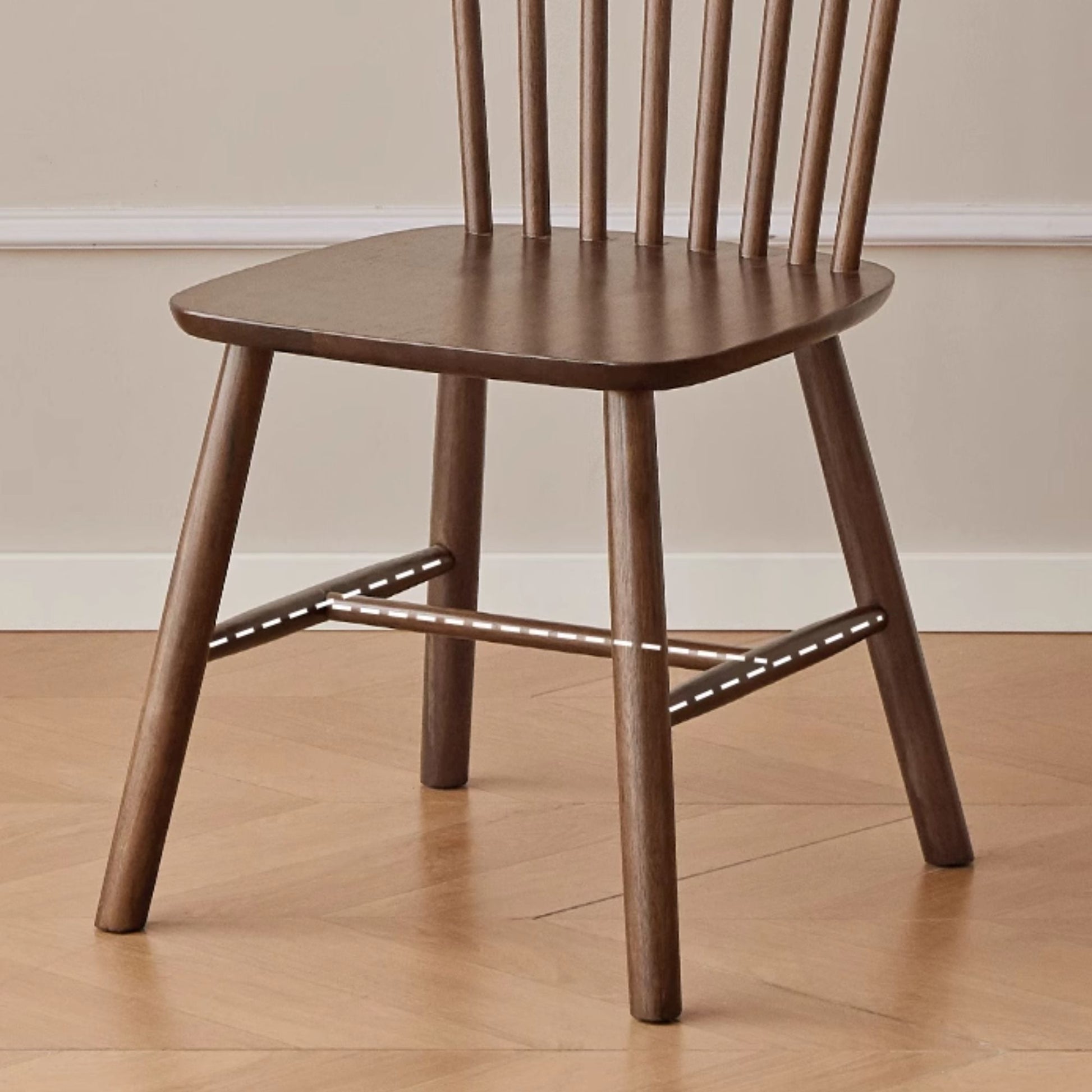 Toby rubberwood chair in walnut finish