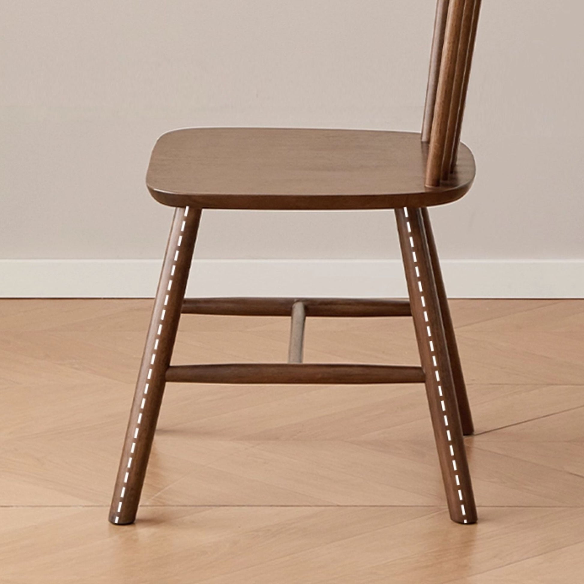 Toby rubberwood chair in walnut finish