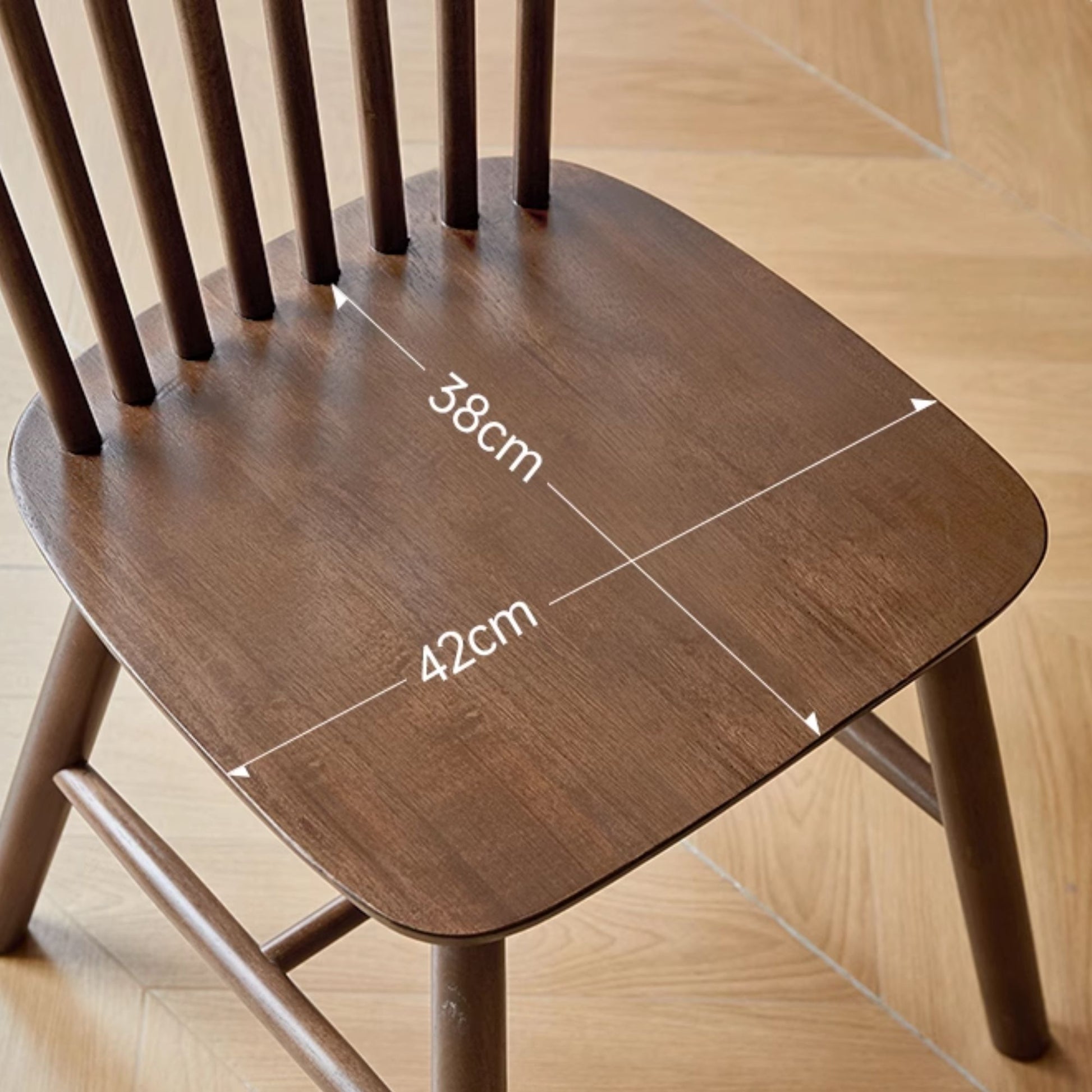Toby rubberwood chair in walnut finish