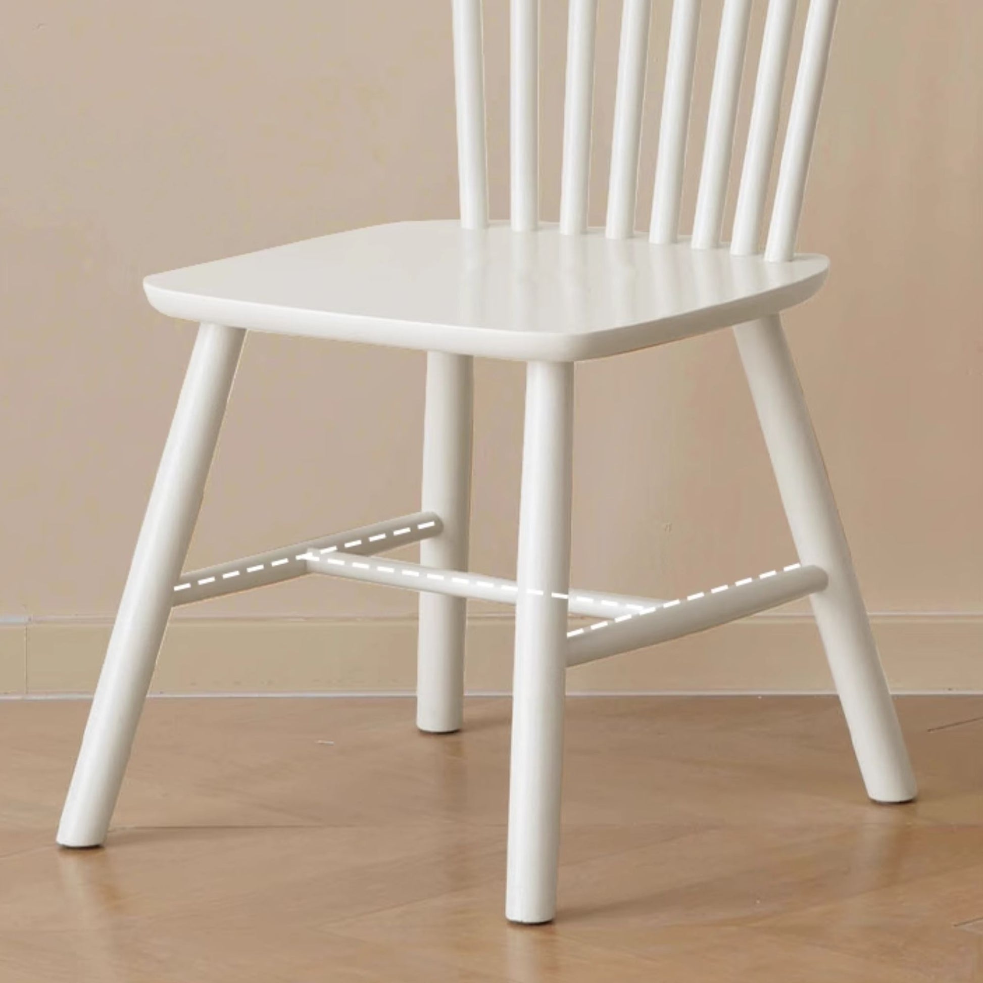 Toby rubberwood chair in white finish