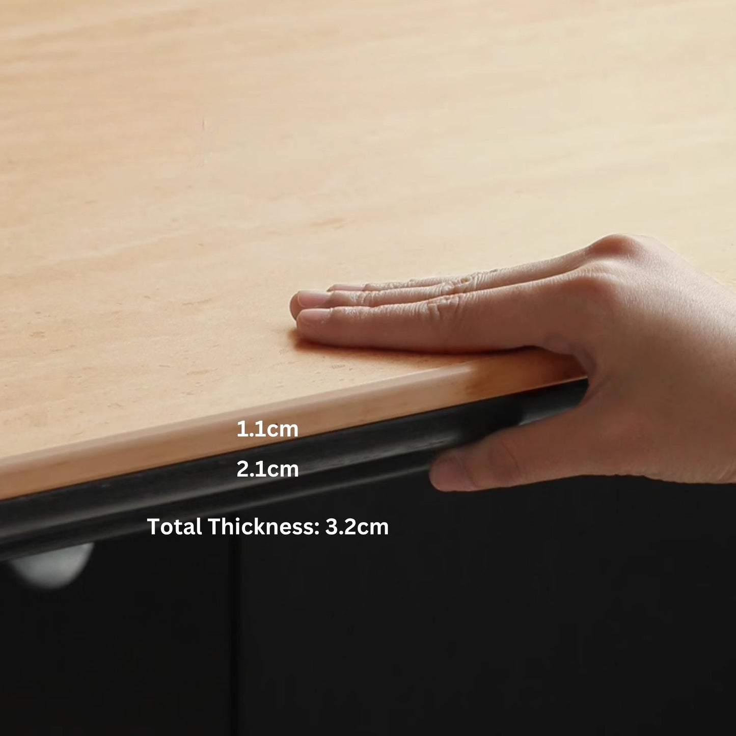 Torus oak wood sintered stone dining table