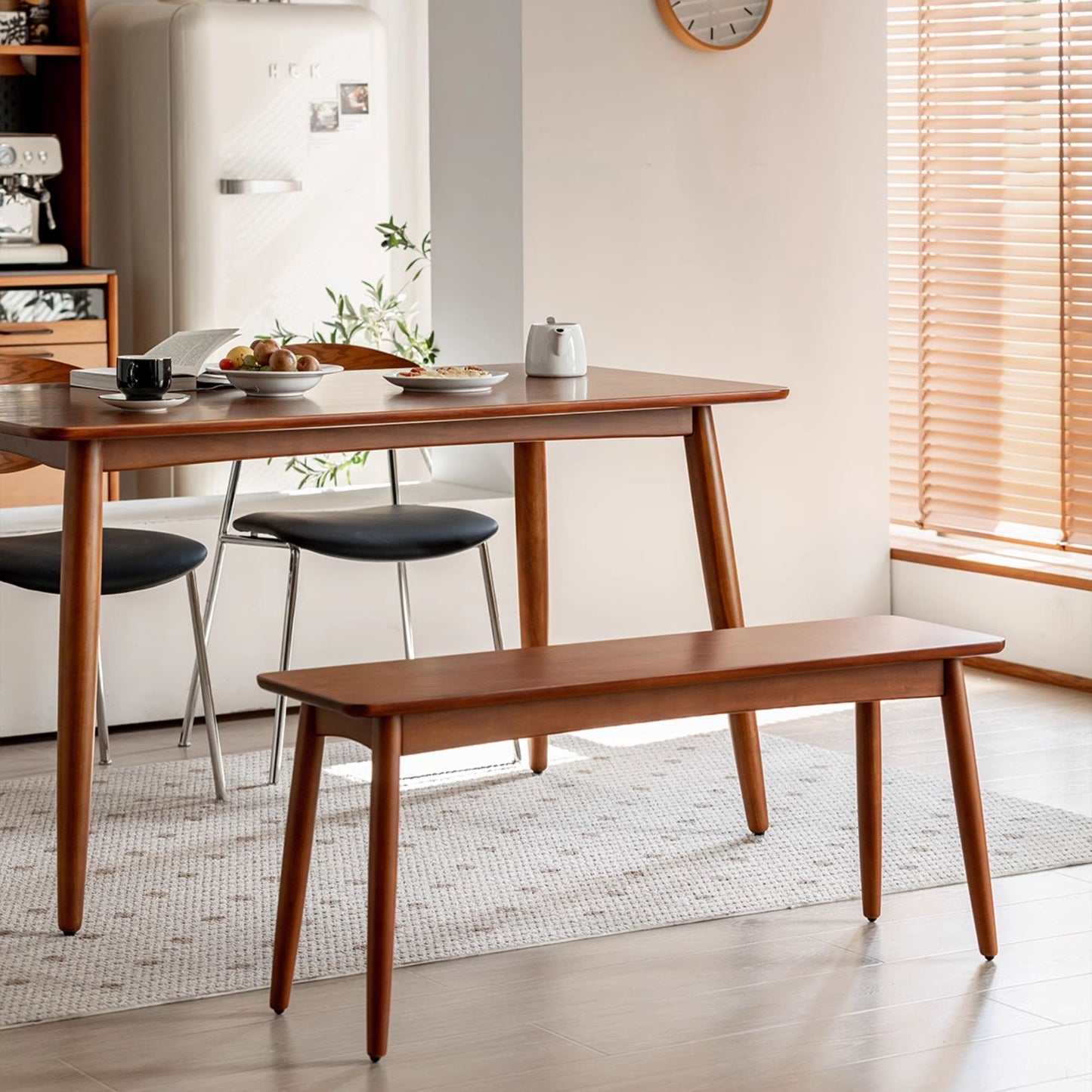 Tranquil poplar wood bench