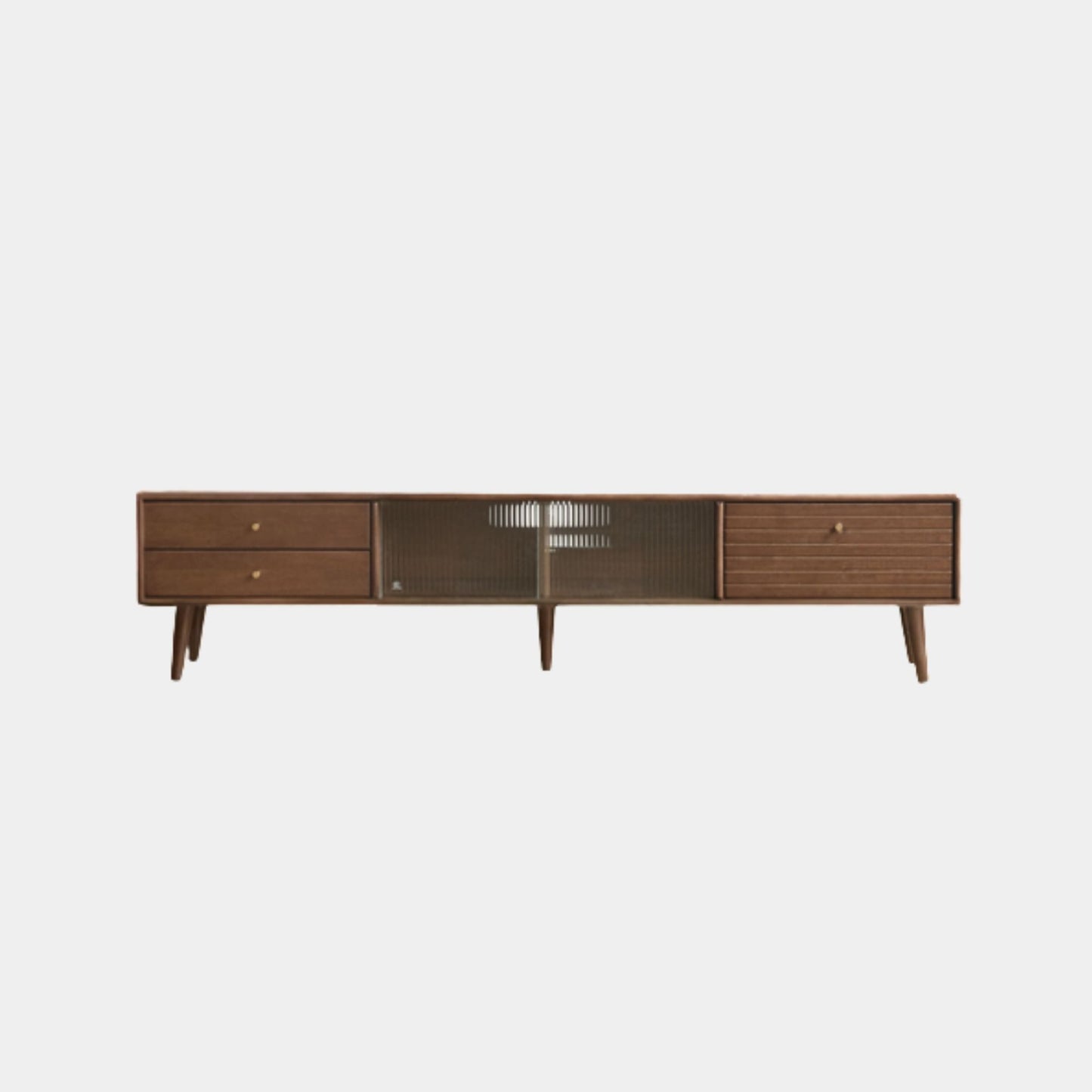 Travis rubber wood tv console in walnut colour