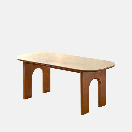 Triumph poplar wood sintered stone dining table