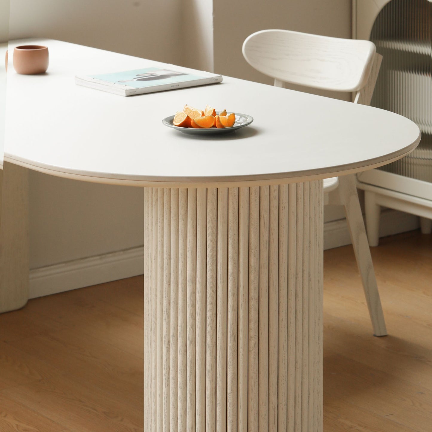 Twilight oak wood sintered stone dining table