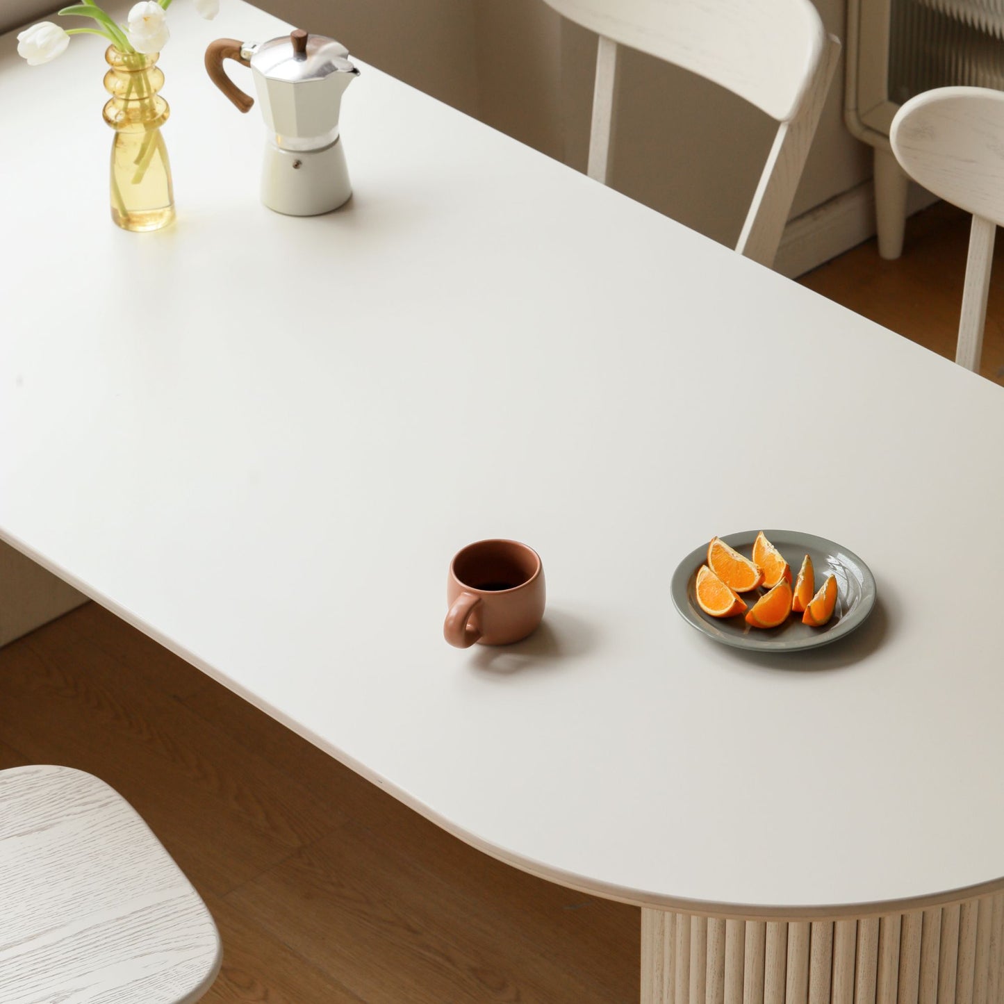 Twilight oak wood sintered stone dining table
