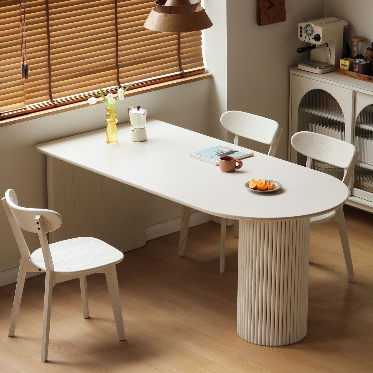 Twilight oak wood sintered stone dining table