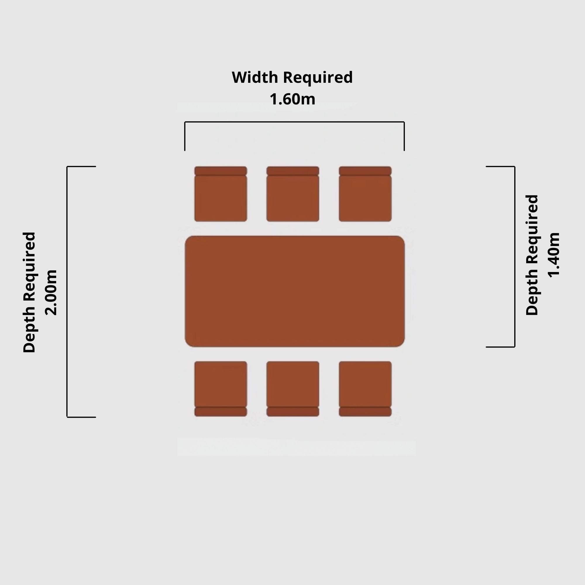 Recommended space requirements
