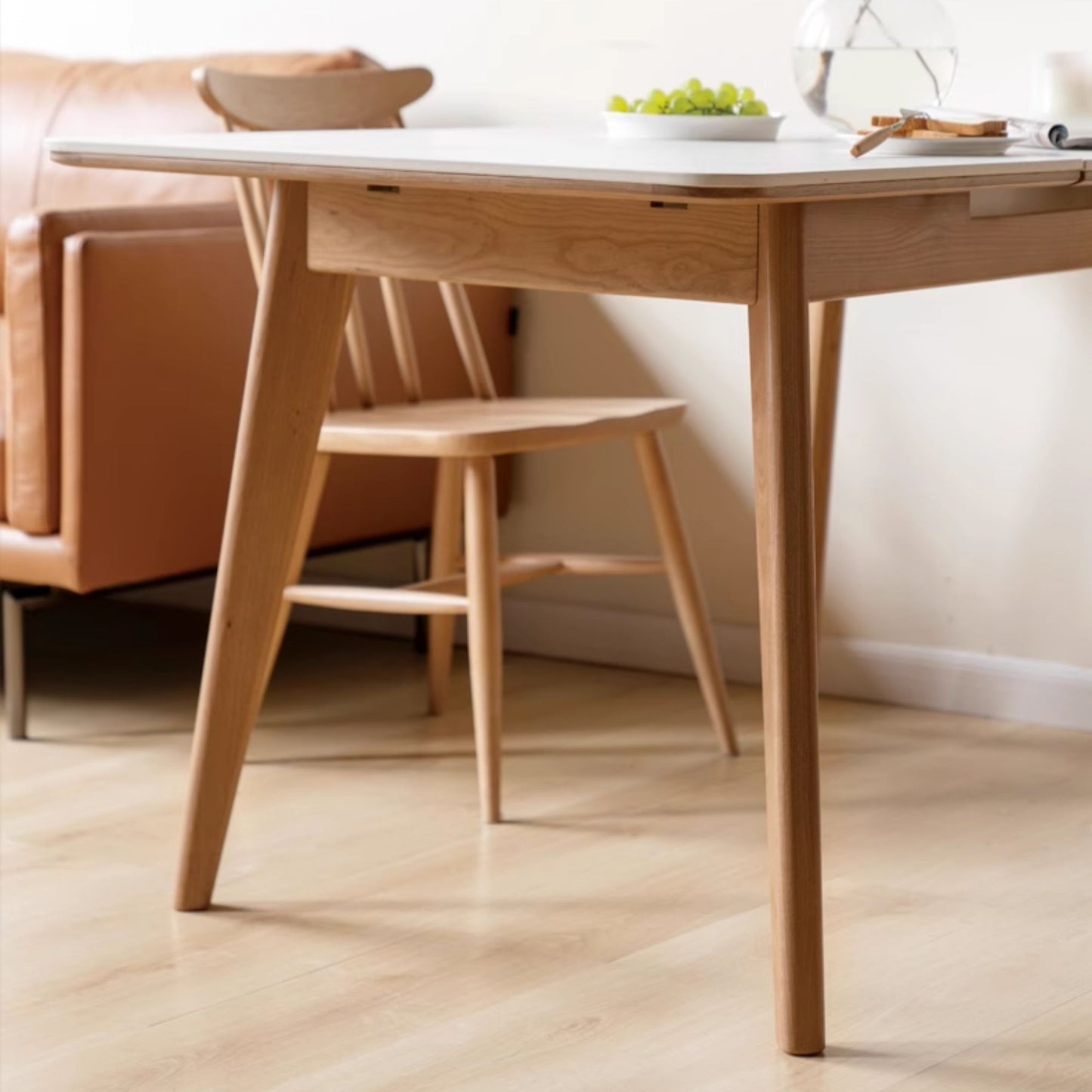Tyler oak wood sintered stone dining table