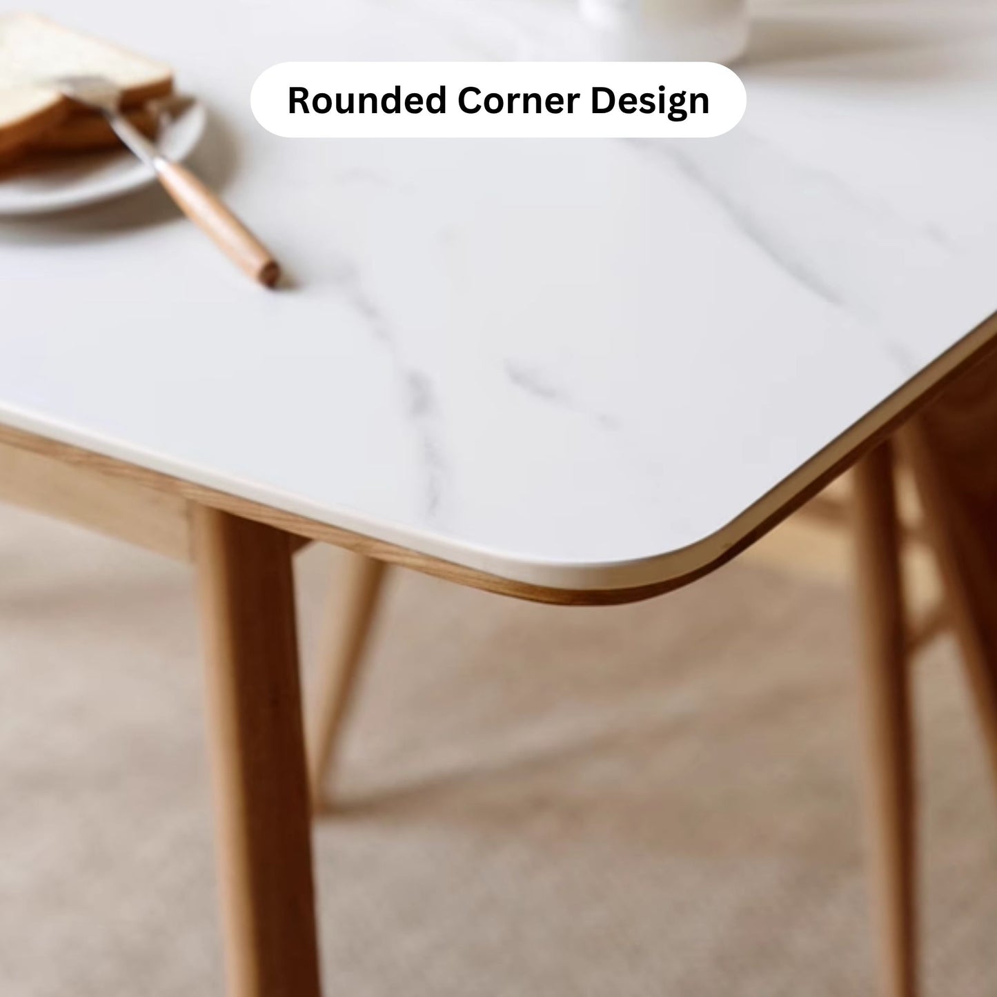 Tyler oak wood sintered stone dining table