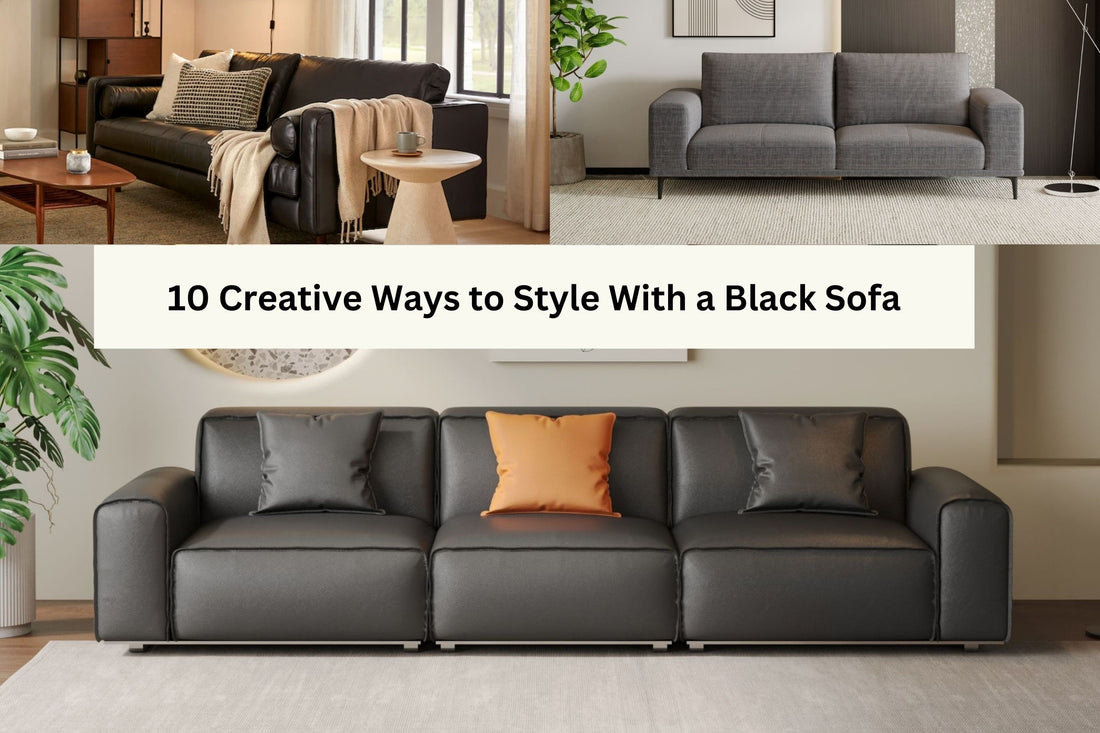 How to Style a Black Sofa
