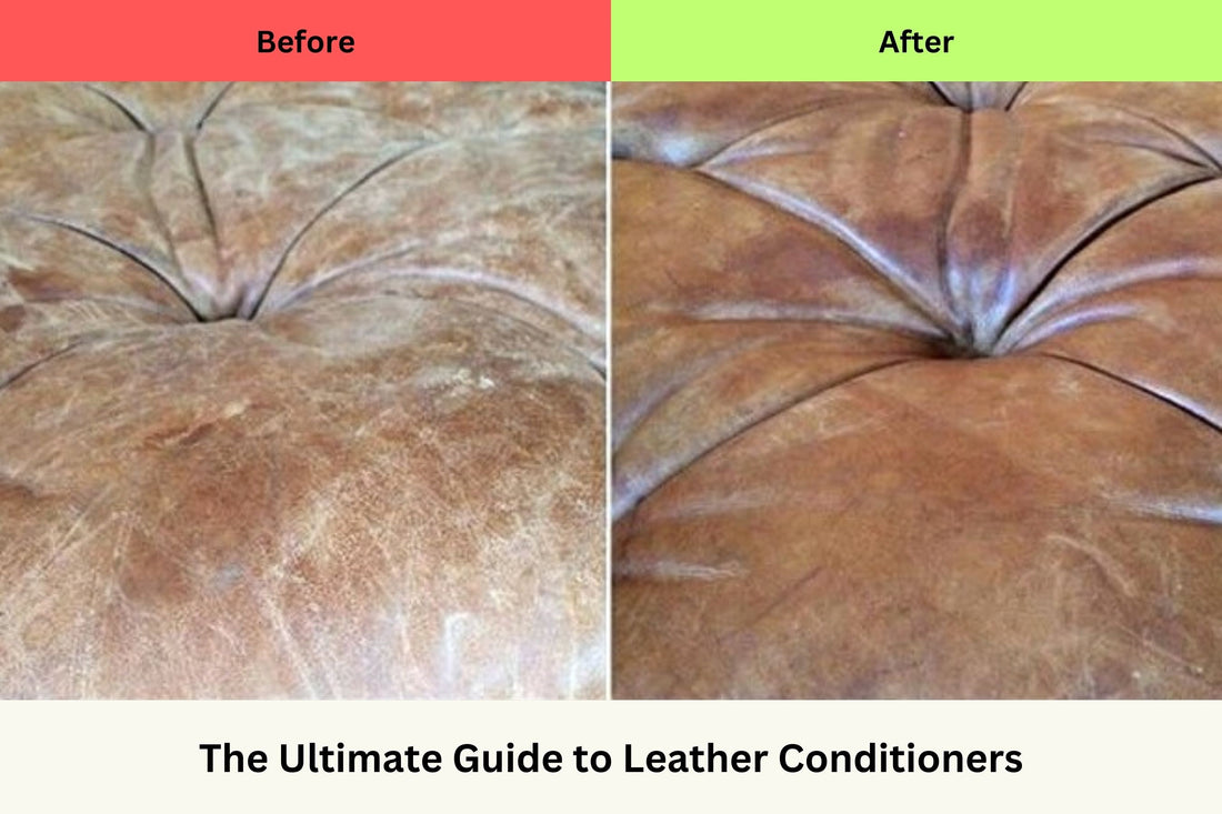 Before after effect of applying leather conditioners