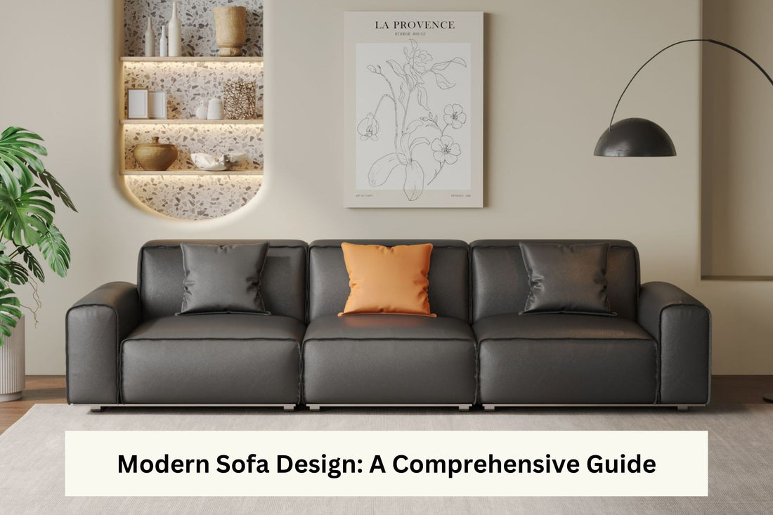 Black Colby Sofa - illustration of modern sofa design